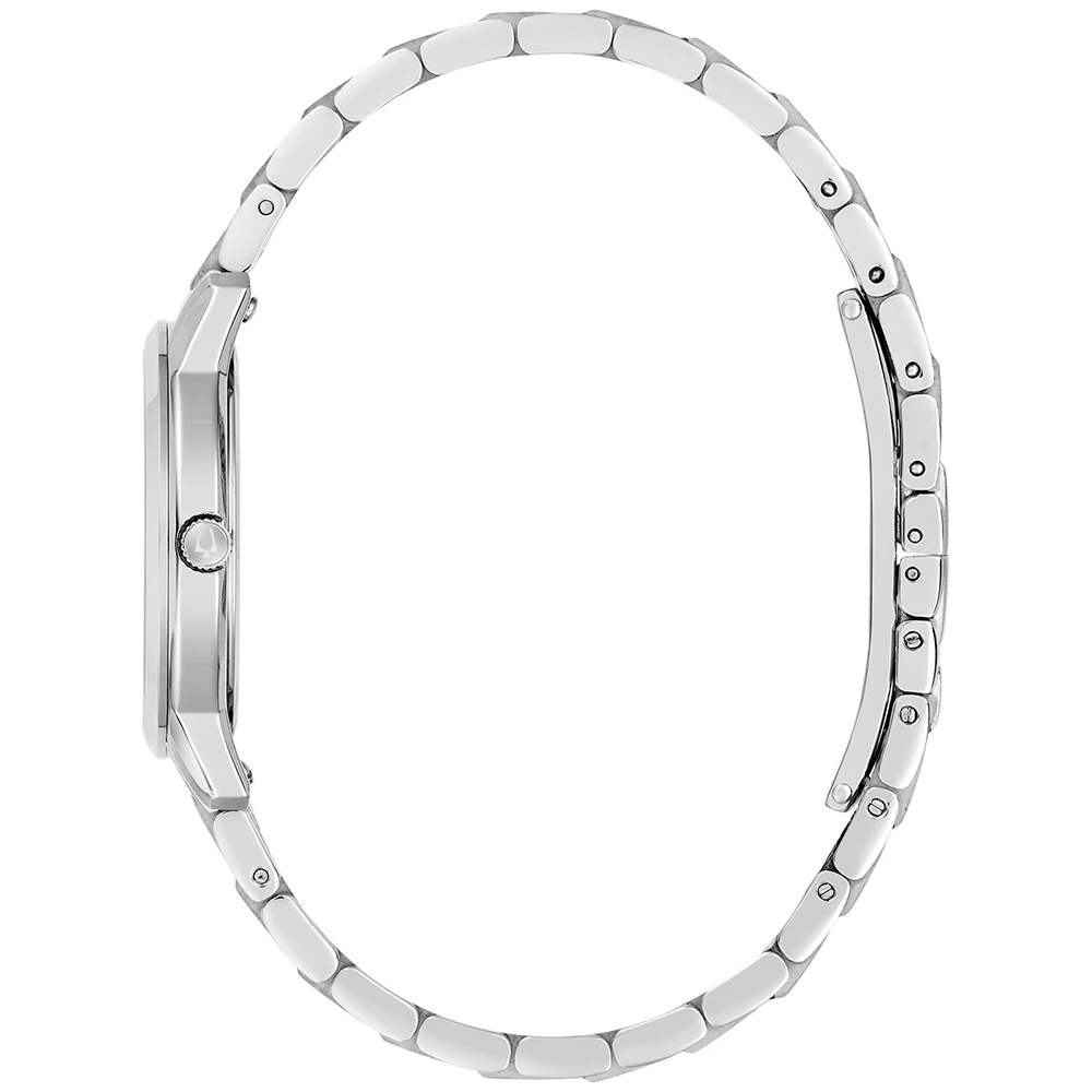Bulova Classic Quartz, Stainless Steel White, 31mm Ladies' Watch 96M174