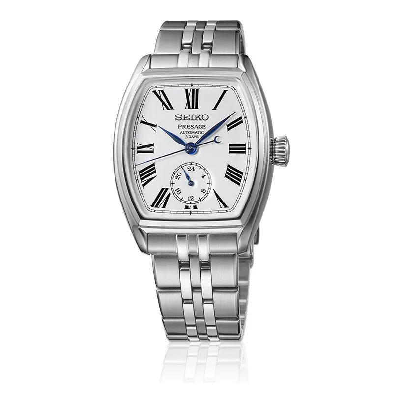 Seiko Presage Classic Series Automatic 36 mm Steel Bracelet White Mens Watch SPB537J1