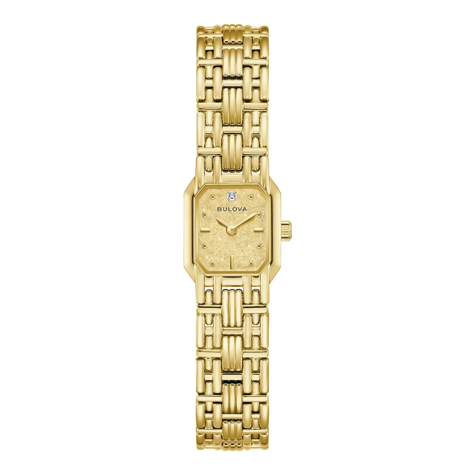 Bulova Goddess of Time Sophia Quartz Gold Tone with Diamond Ladies Watch 97P184