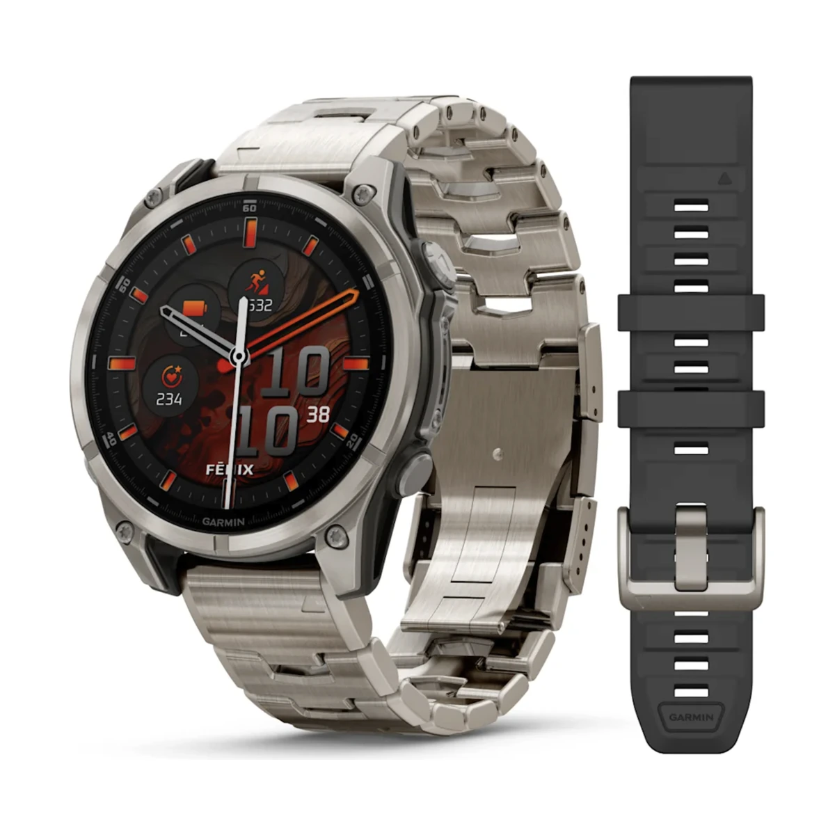 Garmin fēnix® 8 - 47 mm AMOLED Sapphire Graphite/Titanium Titan 010-02904-40