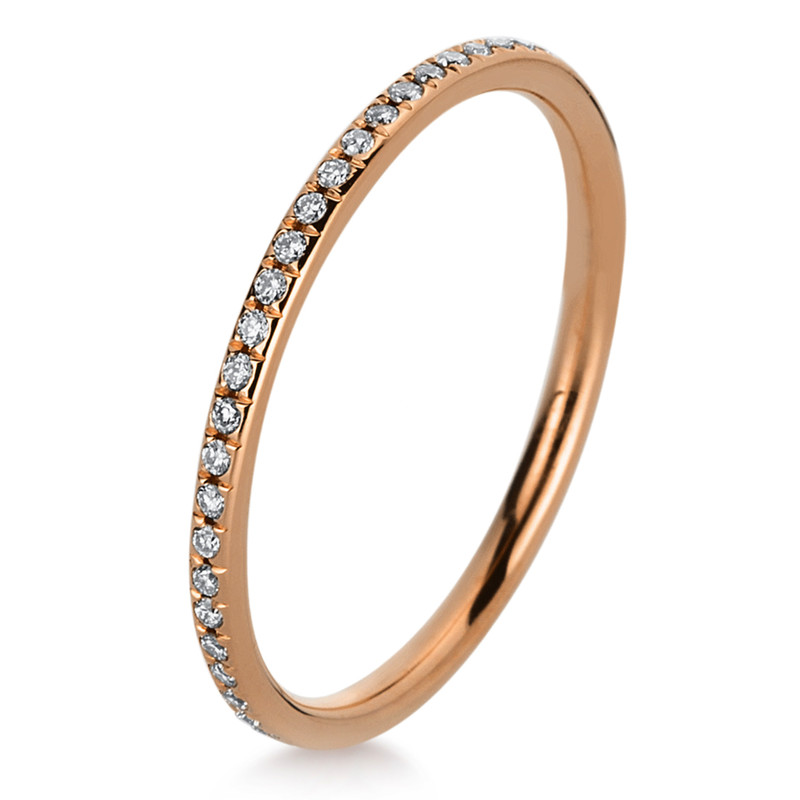 Memoire full ring 750 red gold 18kt 0.24ct ring size: 53