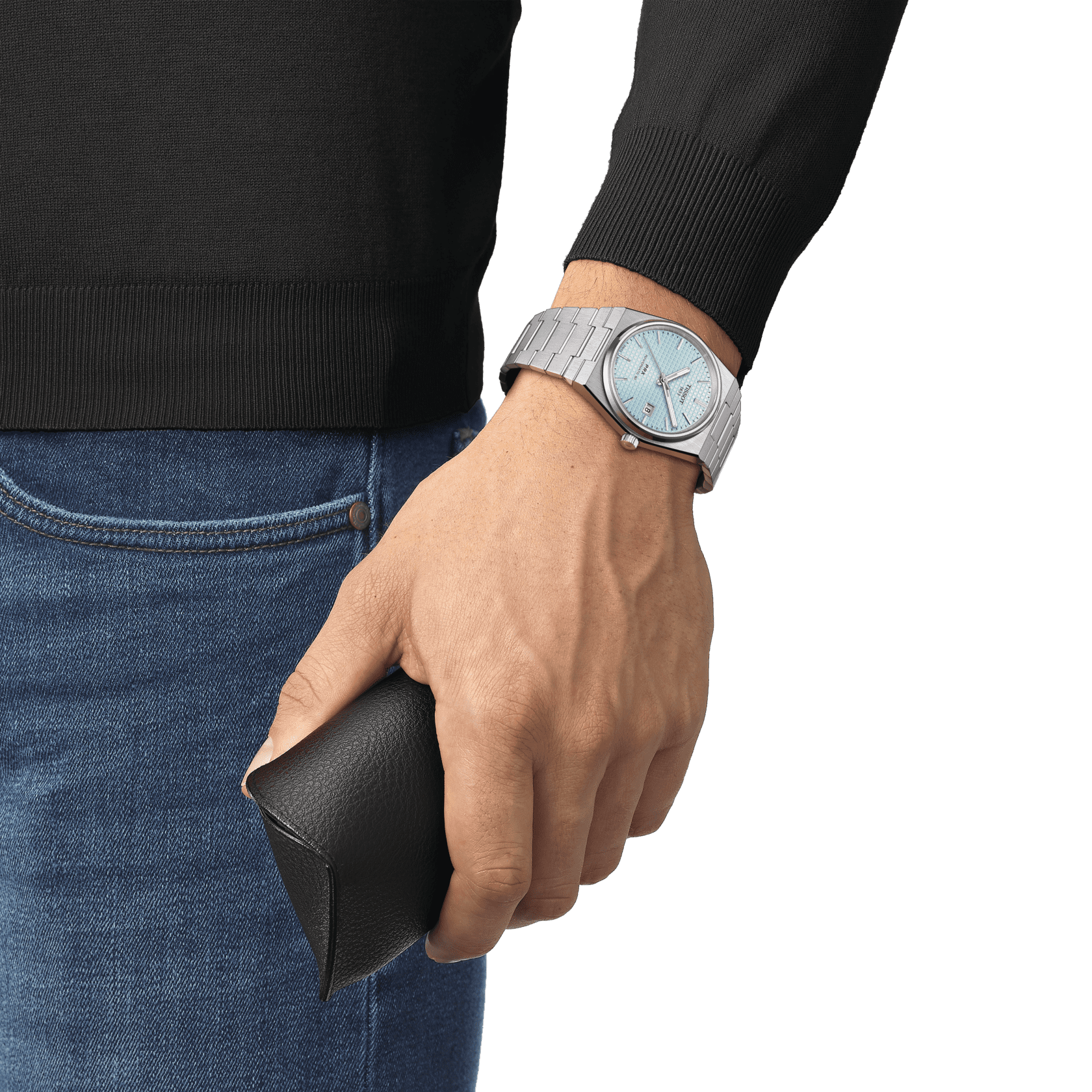 Tissot PRX Powermatic 80 Light Blue T137.407.11.351.00 Set with rubber strap