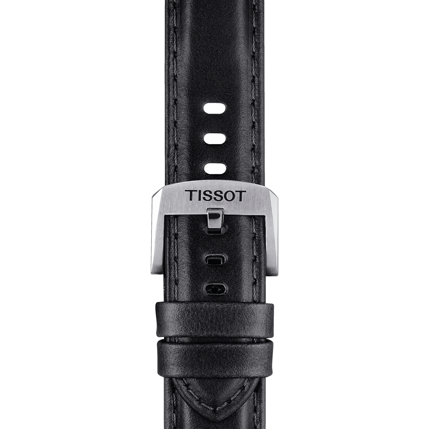 Tissot replacement strap black leather