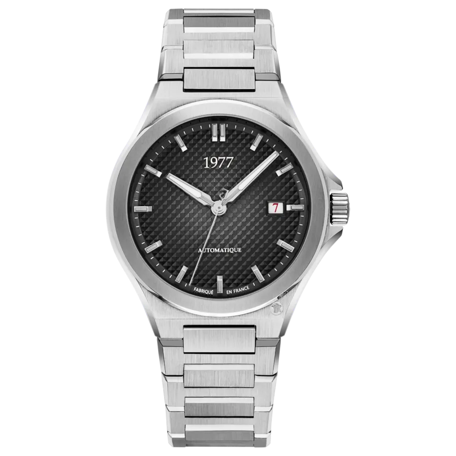 1977 ARSENE Automatik, 41 mm, Zifferblatt Schwarz, Edelstahlband 904L, Men's Watch 1977P02131
