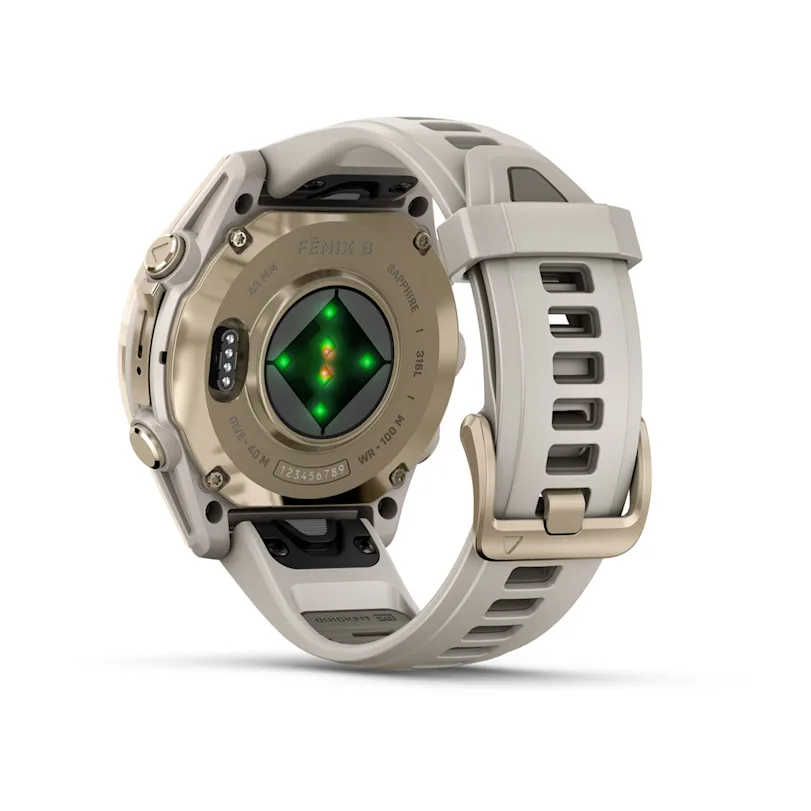 Garmin fēnix® 8 43 mm AMOLED Sapphire Fog Grey/Soft Gold 010-02903-11