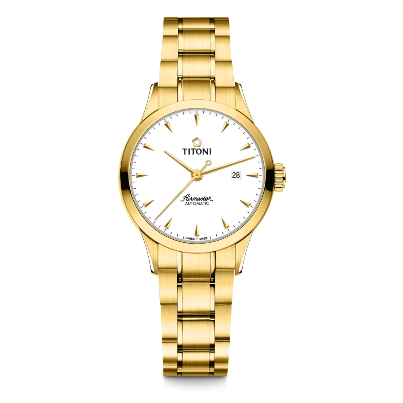 Titoni Airmaster Automatic Yellow Gold PVD Ladies Watch 23733G-583