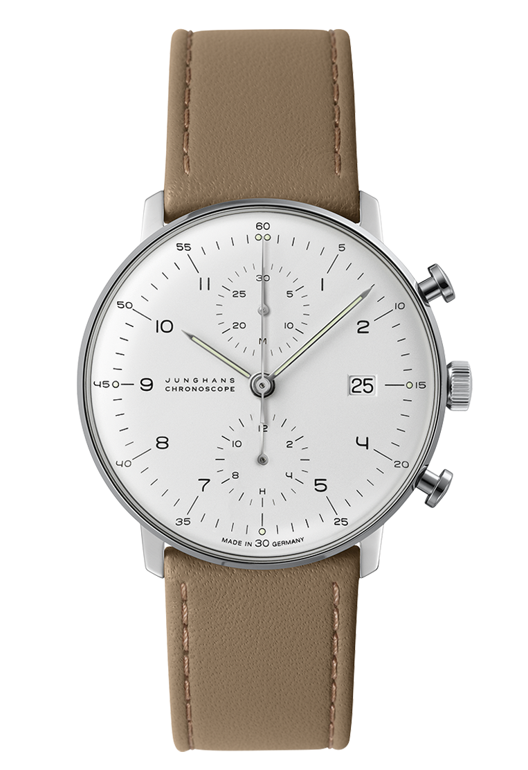 Junghans max bill Chronoscope sapphire glass men's watch 027/4502.02