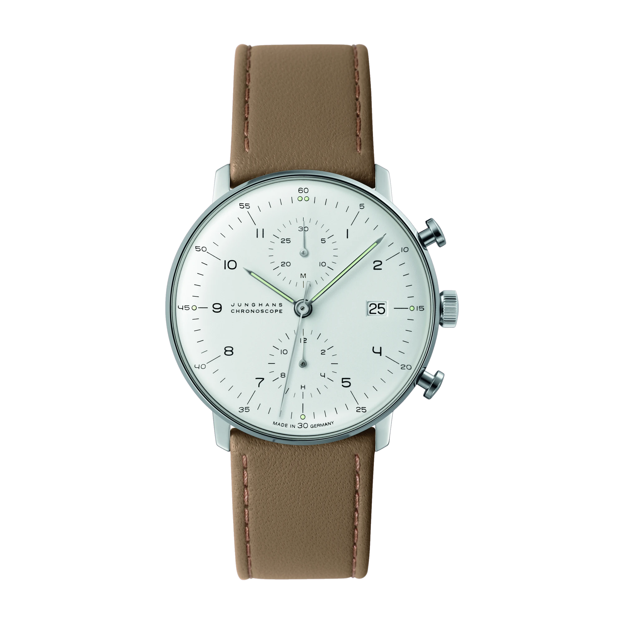 Junghans max bill Chronoscope sapphire glass men's watch 027/4502.02