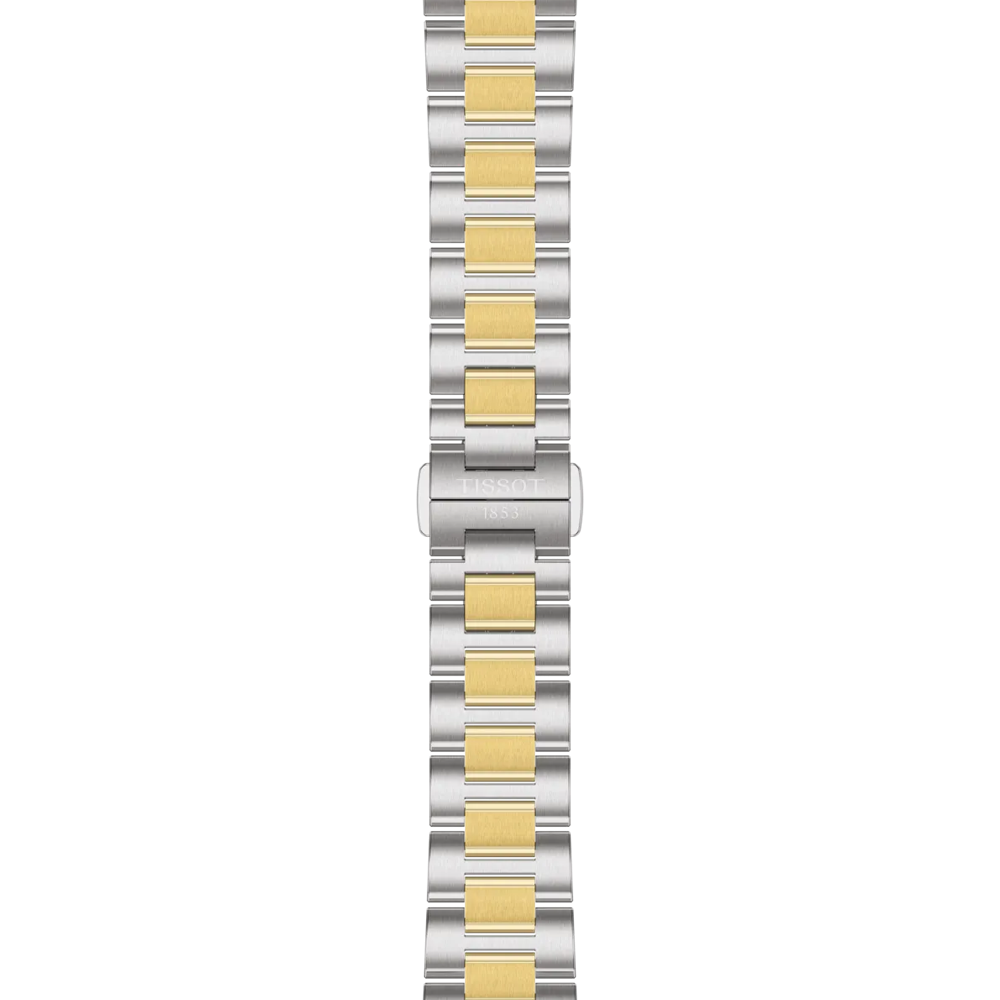 Tissot PRC 100 Solar 34mm, bicolor, stainless steel bracelet men's watch T151.822.22.031.00
