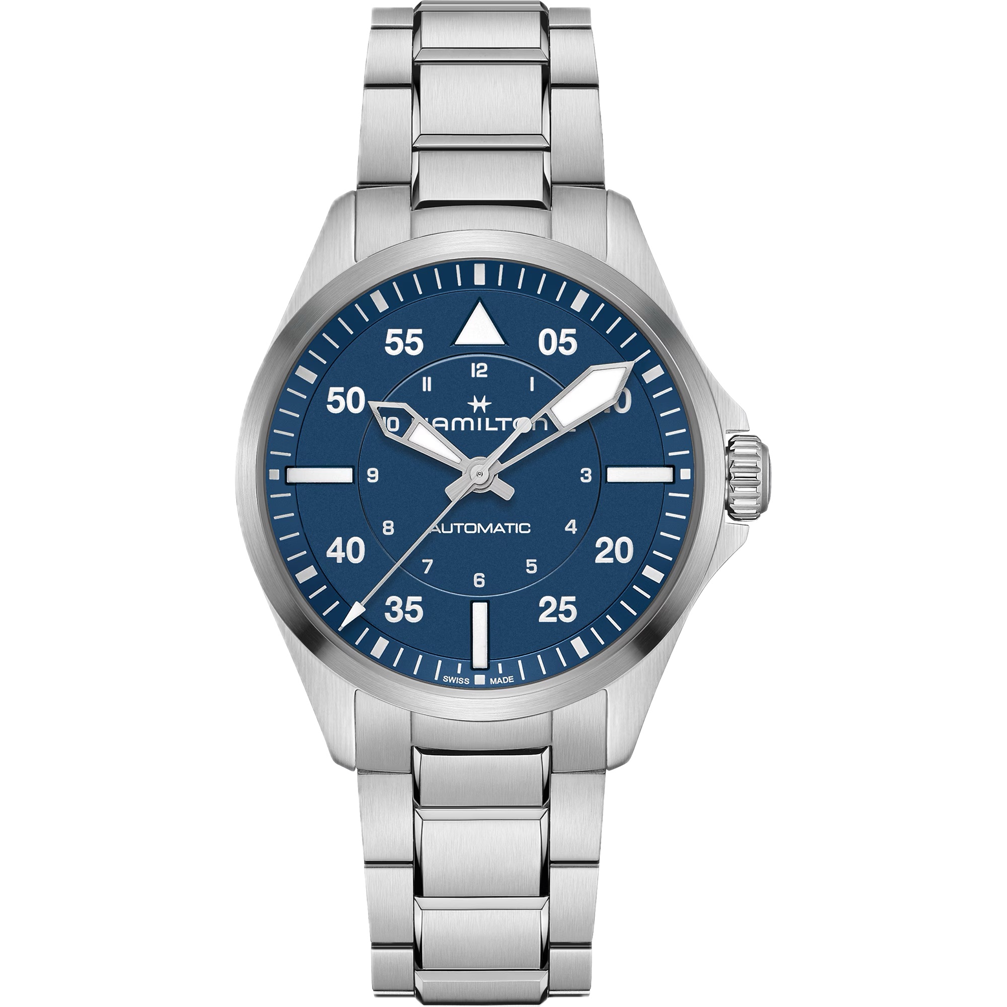 Hamilton Khaki Aviation Pilot Auto 39mm Stainless Steel, Sapphire Crystal, Blue Men's Watch H76305140