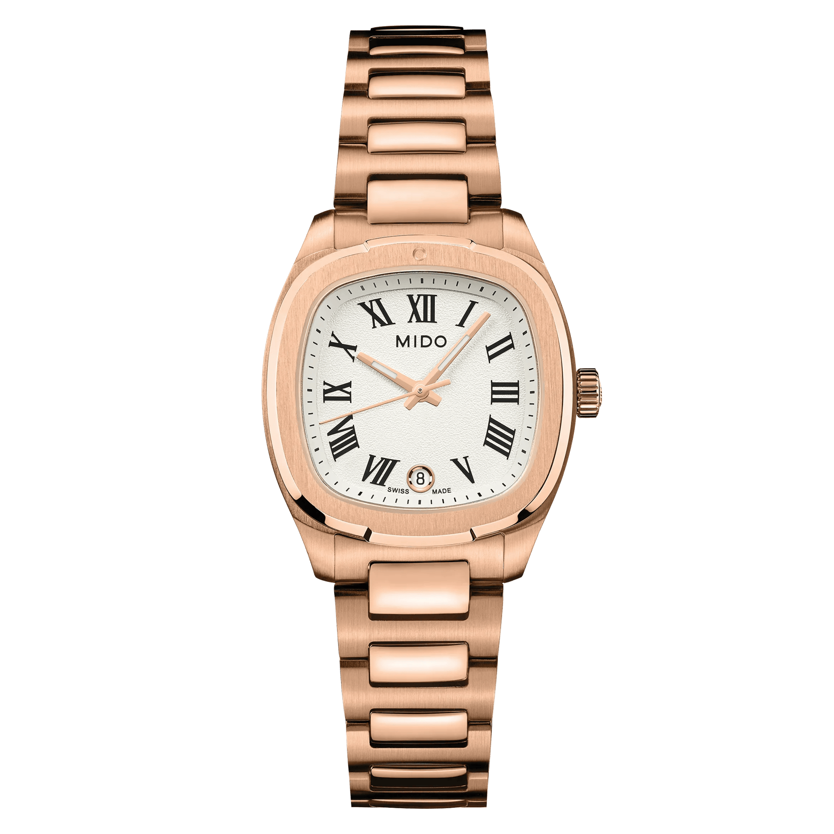 Mido Multifort TV 28 Quartz Rose Gold Ivory Womens Watch M049.110.33.263.00