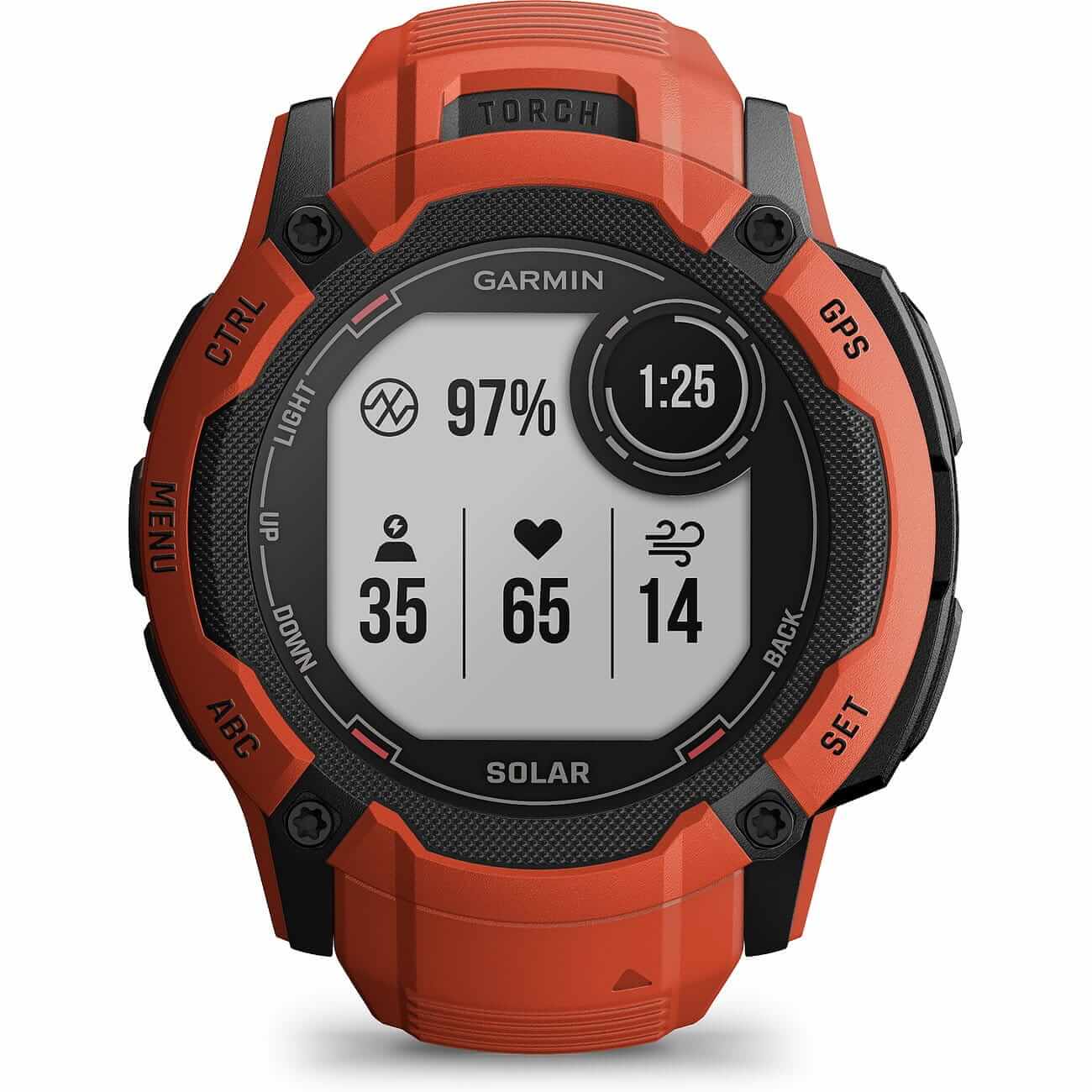 Garmin Instinct 2X Solar Red Men's Watch 010-02805-01