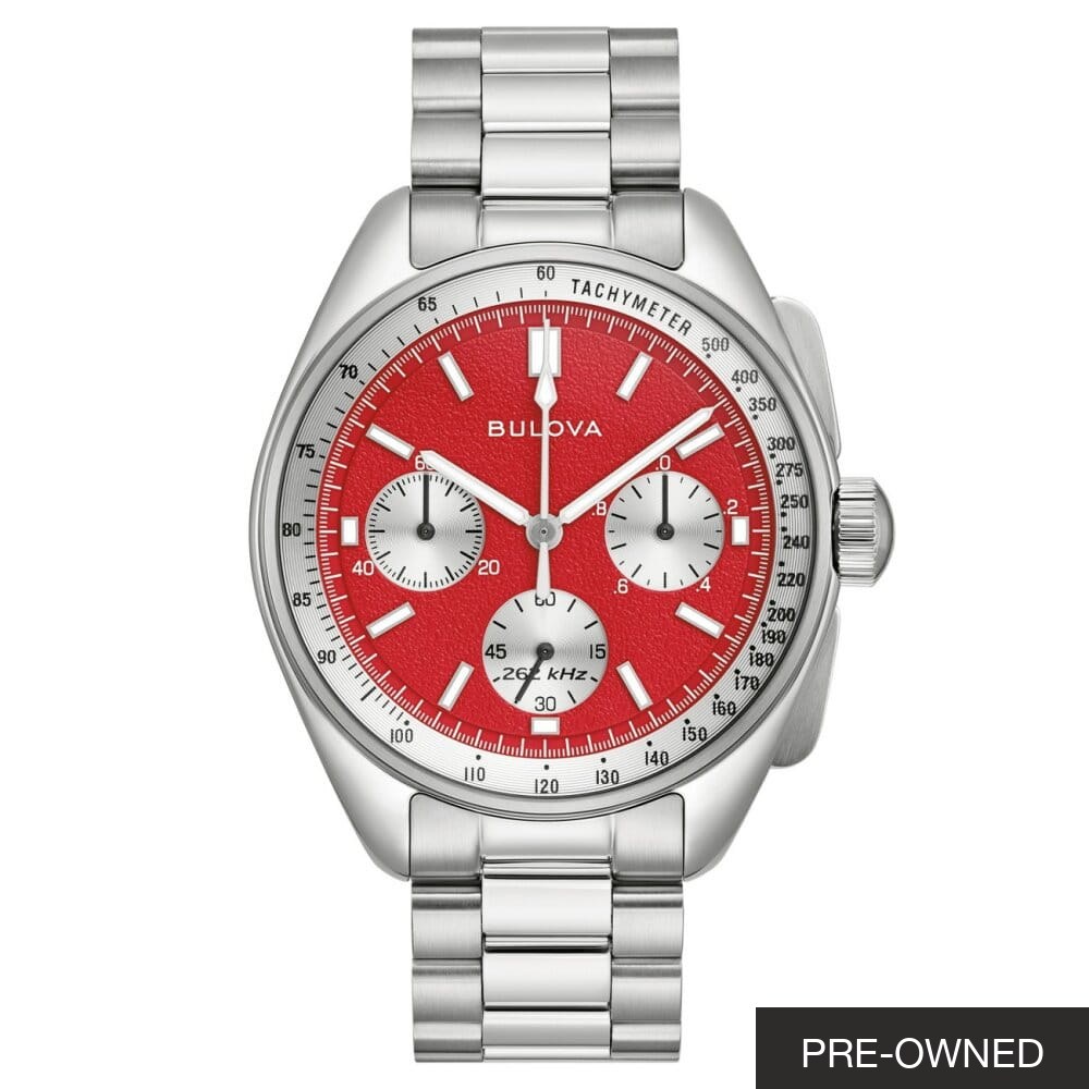 Pre-owned Bulova Lunar Pilot Chronograph men's watch 96K115 