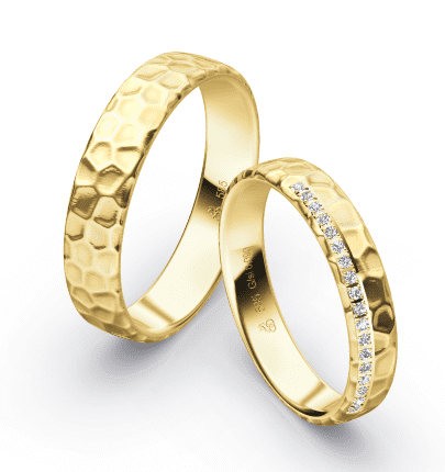 First Individual Love 3D Yellow – Two pair of wedding rings Rauschmayer 73-04035 | 72-04035