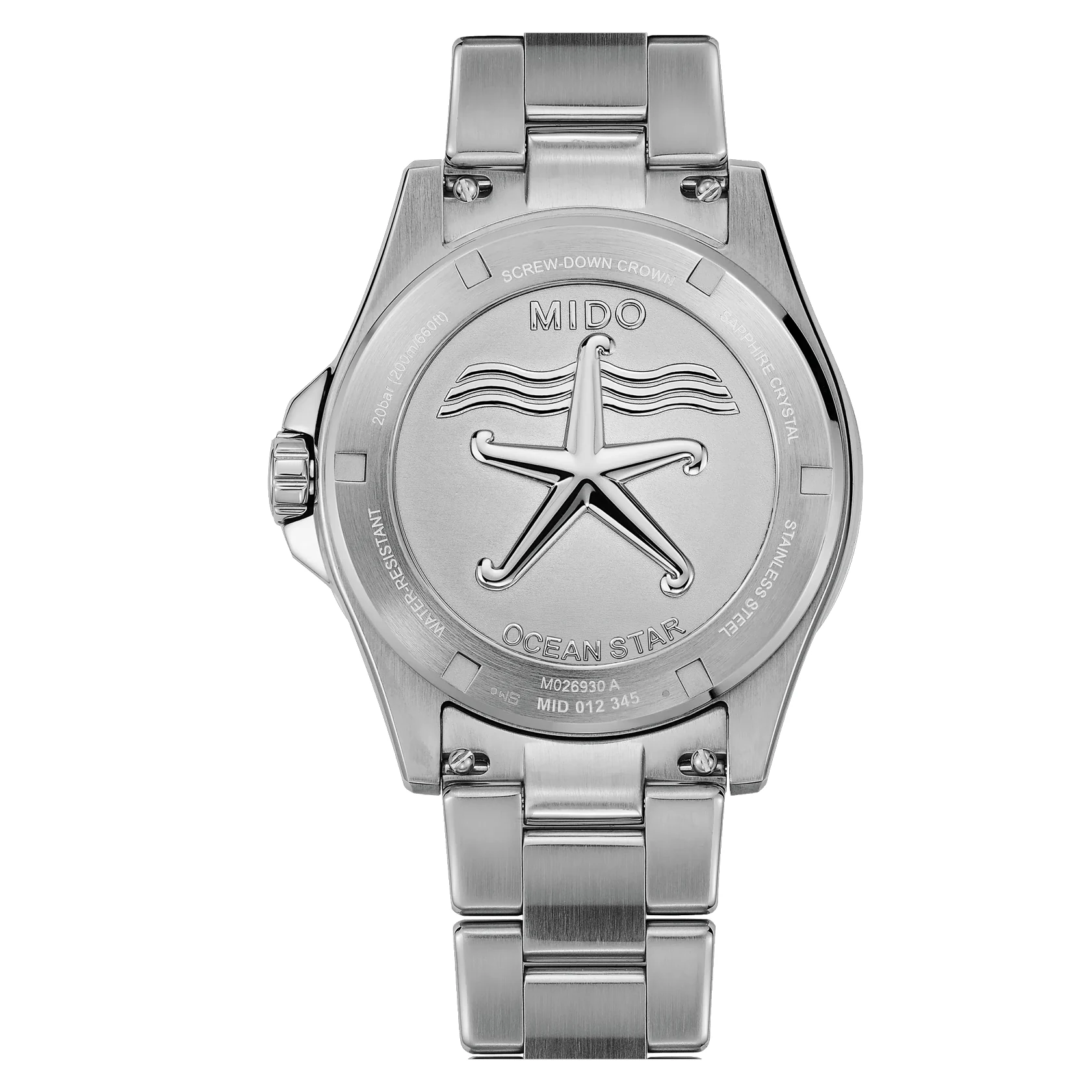 Mido Ocean Star 200, 41mm, automatic, 80-hour power reserve, stainless steel, blue, men's watch M026.930.11.041.00