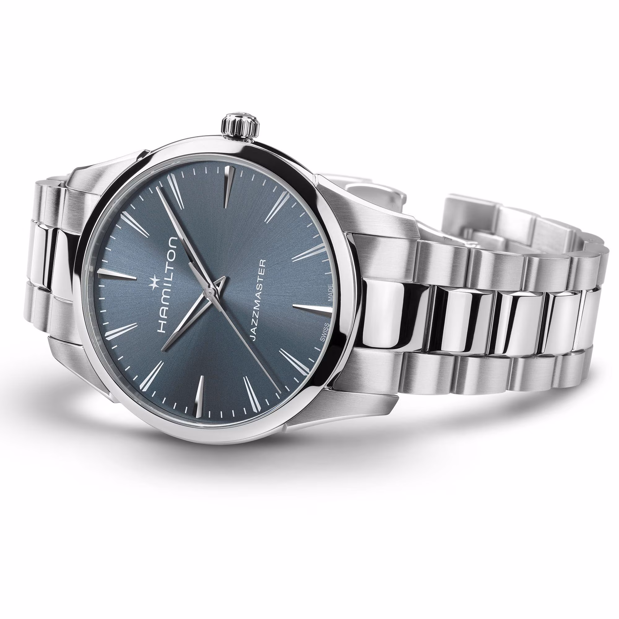 Hamilton Jazzmaster Quartz  Blau Herrenuhr H32461141