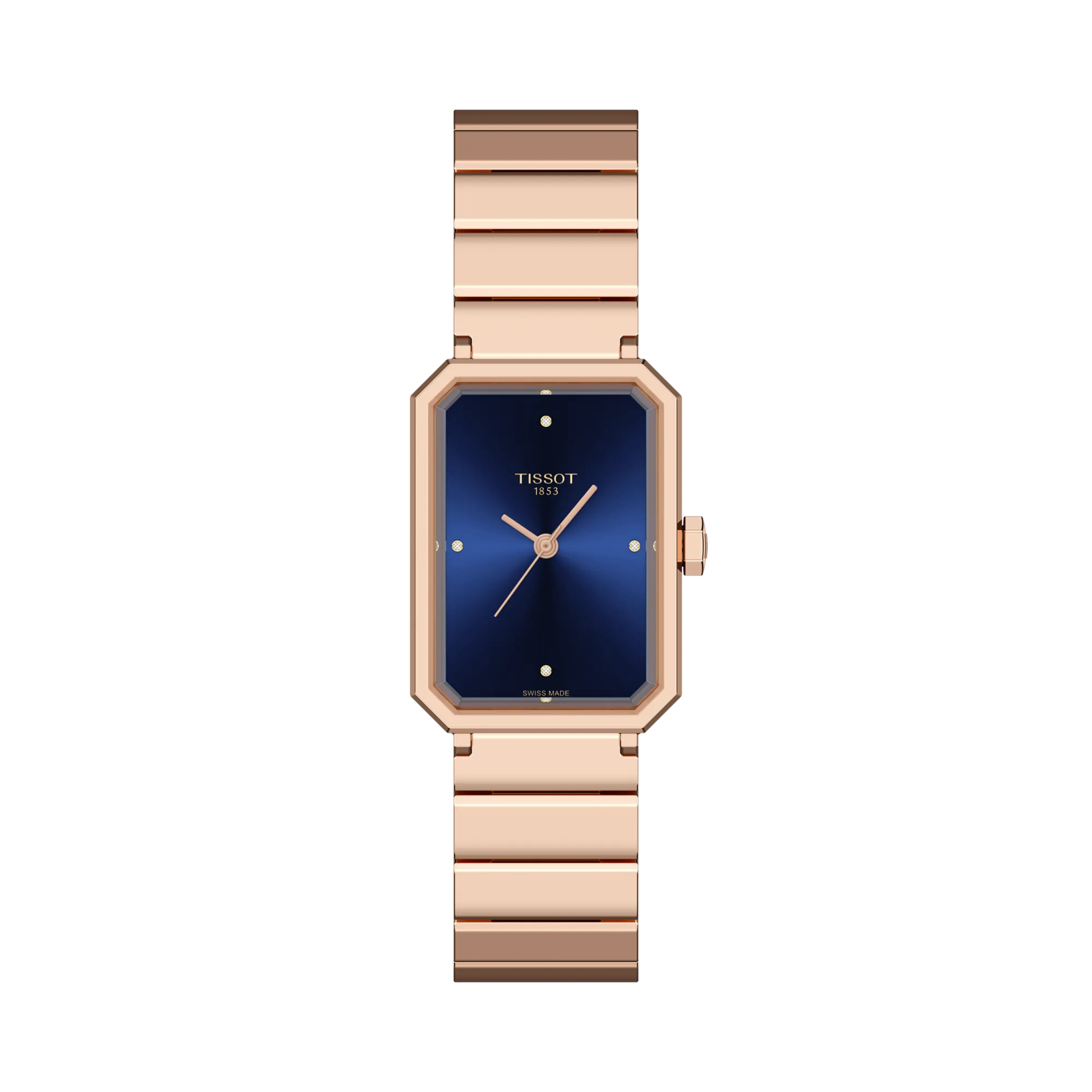 Tissot SRV Swiss quartz movement, rose gold/blue, 30mm ladies' watch T160.110.33.046.00