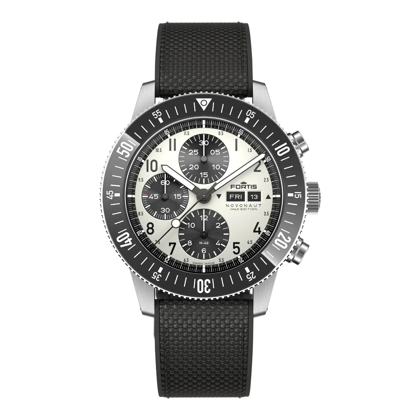 Fortis NOVONAUT N-42 TR Halo Black Men’s Watch F2040021