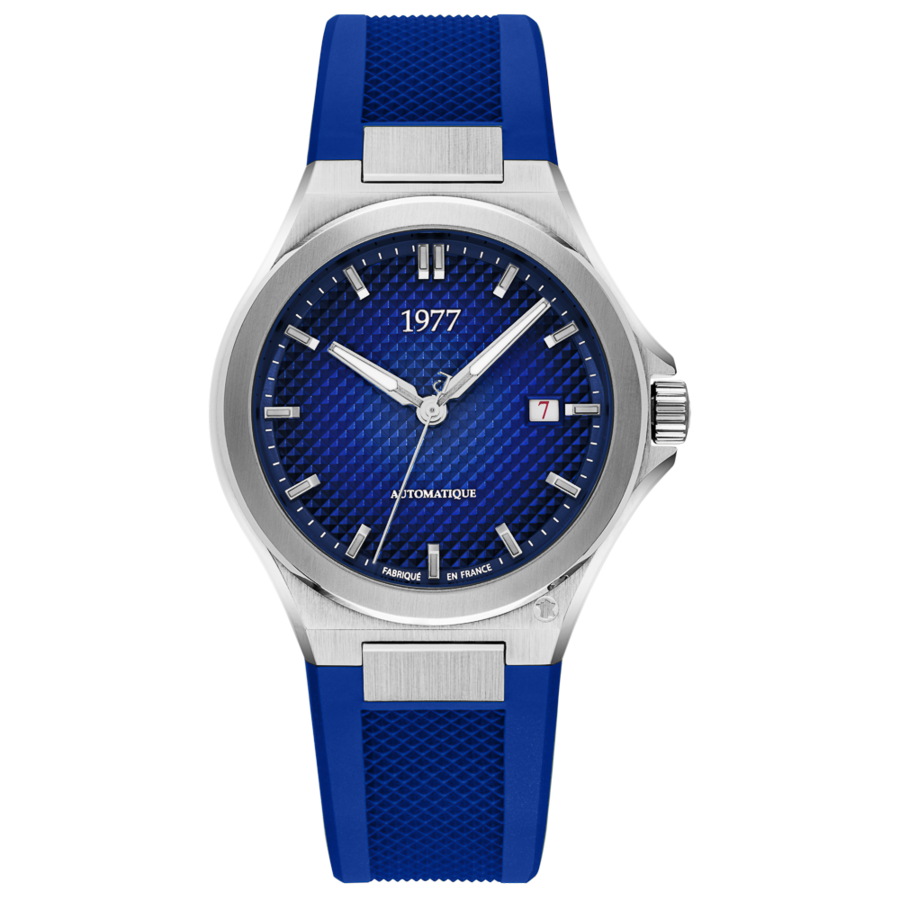1977 ARSENE Automatik, 41 mm, Zifferblatt Blau, Kautschukband FKM Blau, Men's Watch 1977P02166
