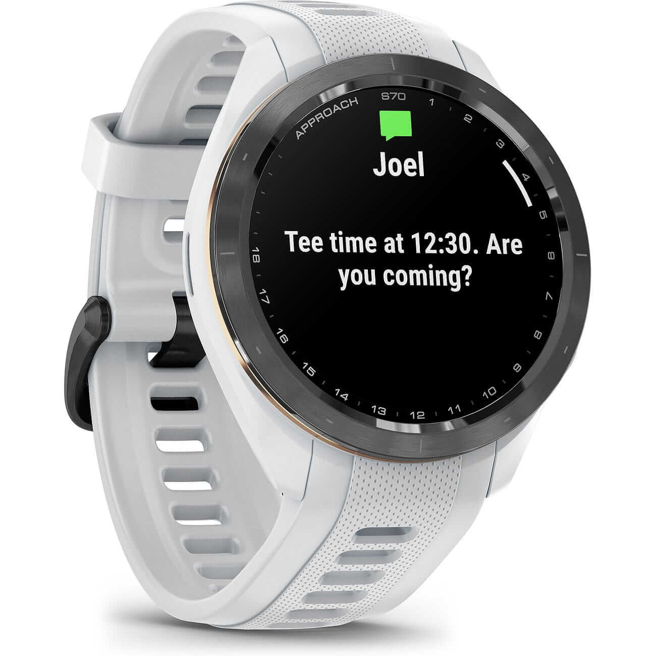 Garmin Approach S70 - 42 mm white/black ceramic men's watch 010-02746-10