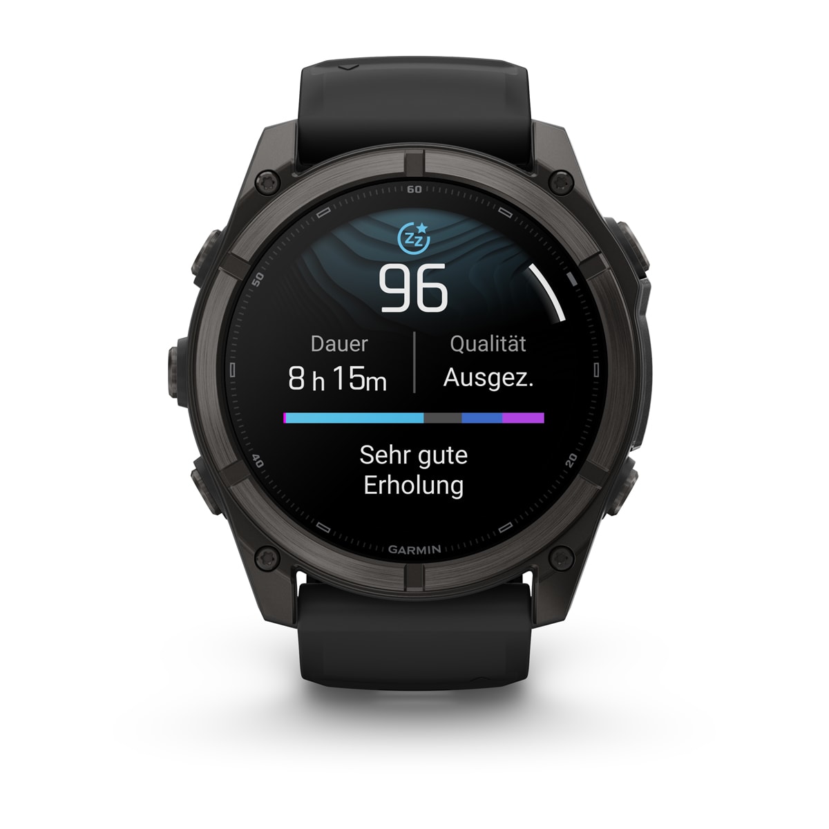 Garmin fēnix® 9 - 51 mm AMOLED Sapphire Black/Carbon Gray DLC Titanium with Black Silicone Band 010-04763-11