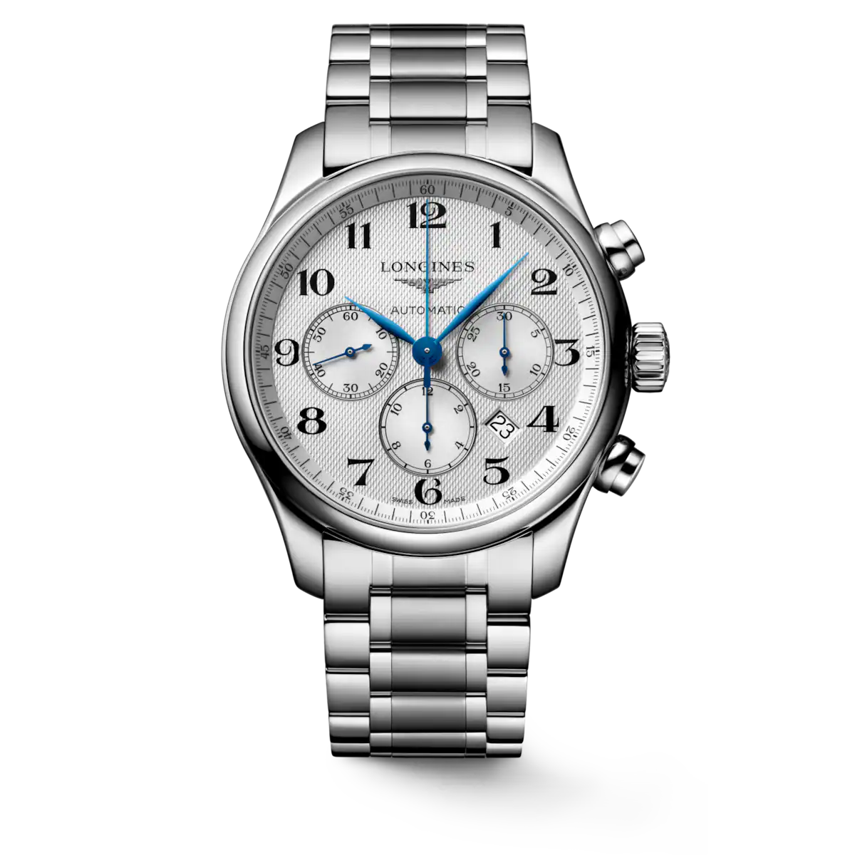 Longines Master Collection Chronograph Silver Leather Strap Men's Watch L2.859.4.78.6