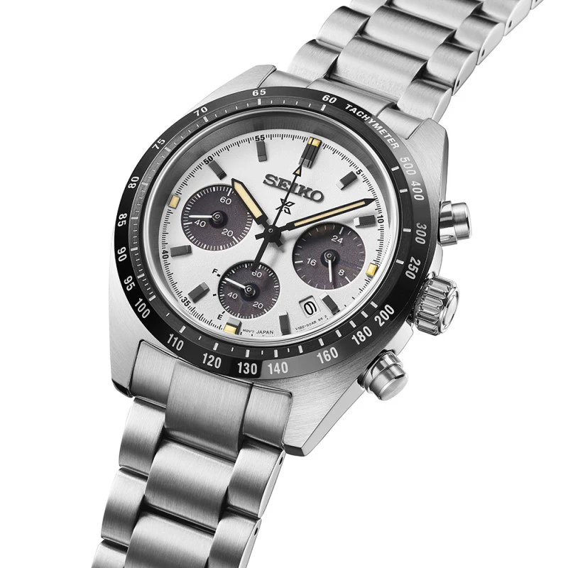 Seiko Prospex Speedtimer Solar Chronograph, White Men's Watch SSC961P1