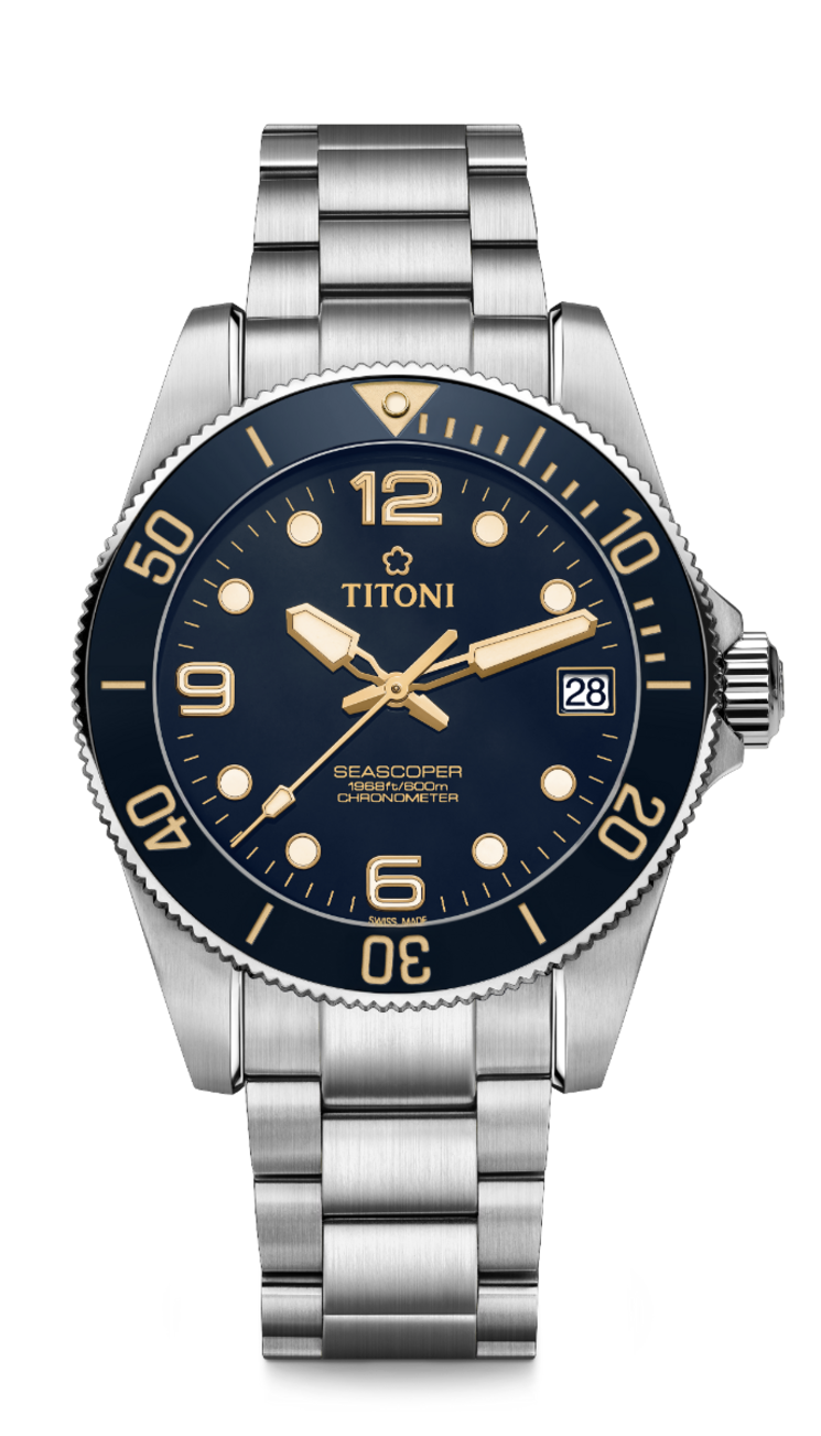 Titoni SEASCOPER RETRO CHRONOMETER 42MM men's watch 83601 S-BO-255
