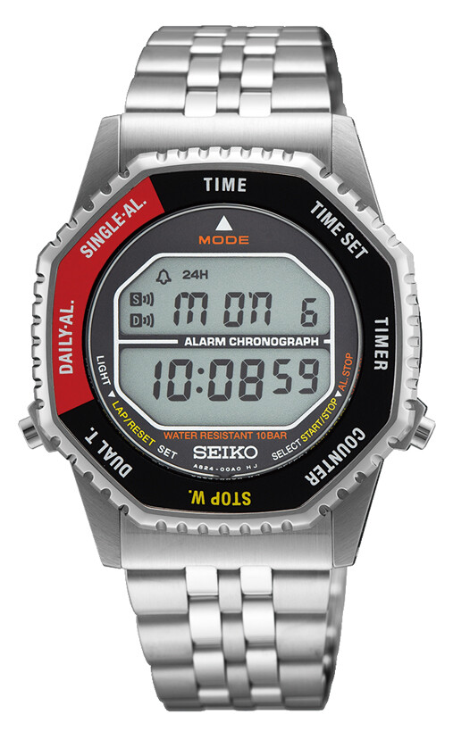 Seiko Classic Digital Chronograph, Quartz, Red Men's Watch SMGG19P1