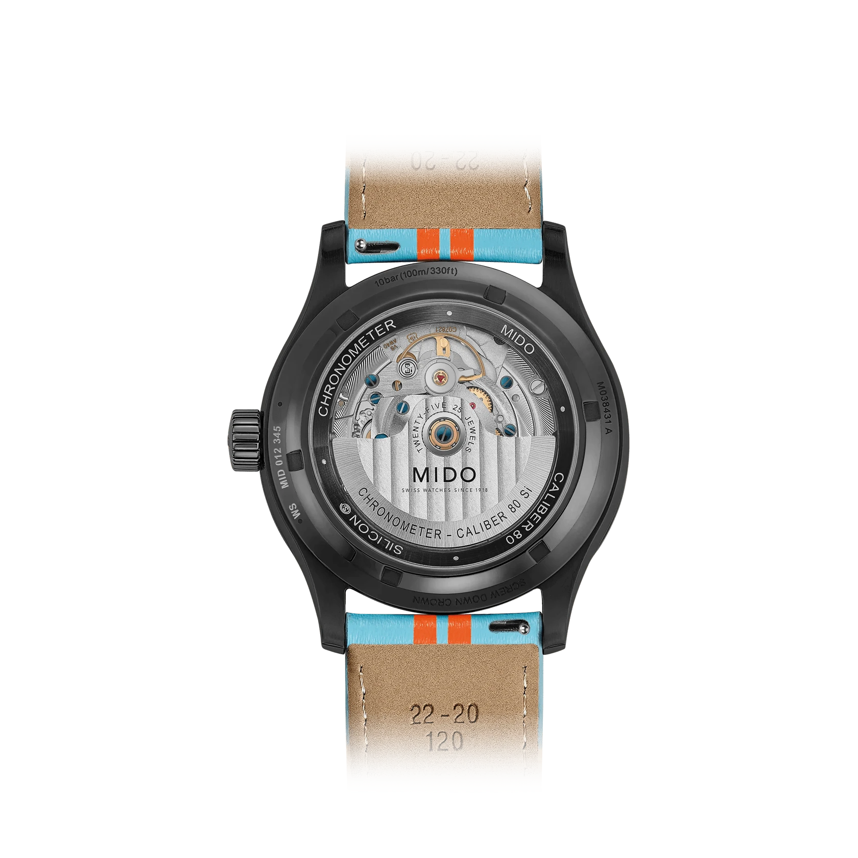 Mido Multifort Automatic Chronometer 1 Racer, 80-hour power reserve men's watch M038.431.36.051.00