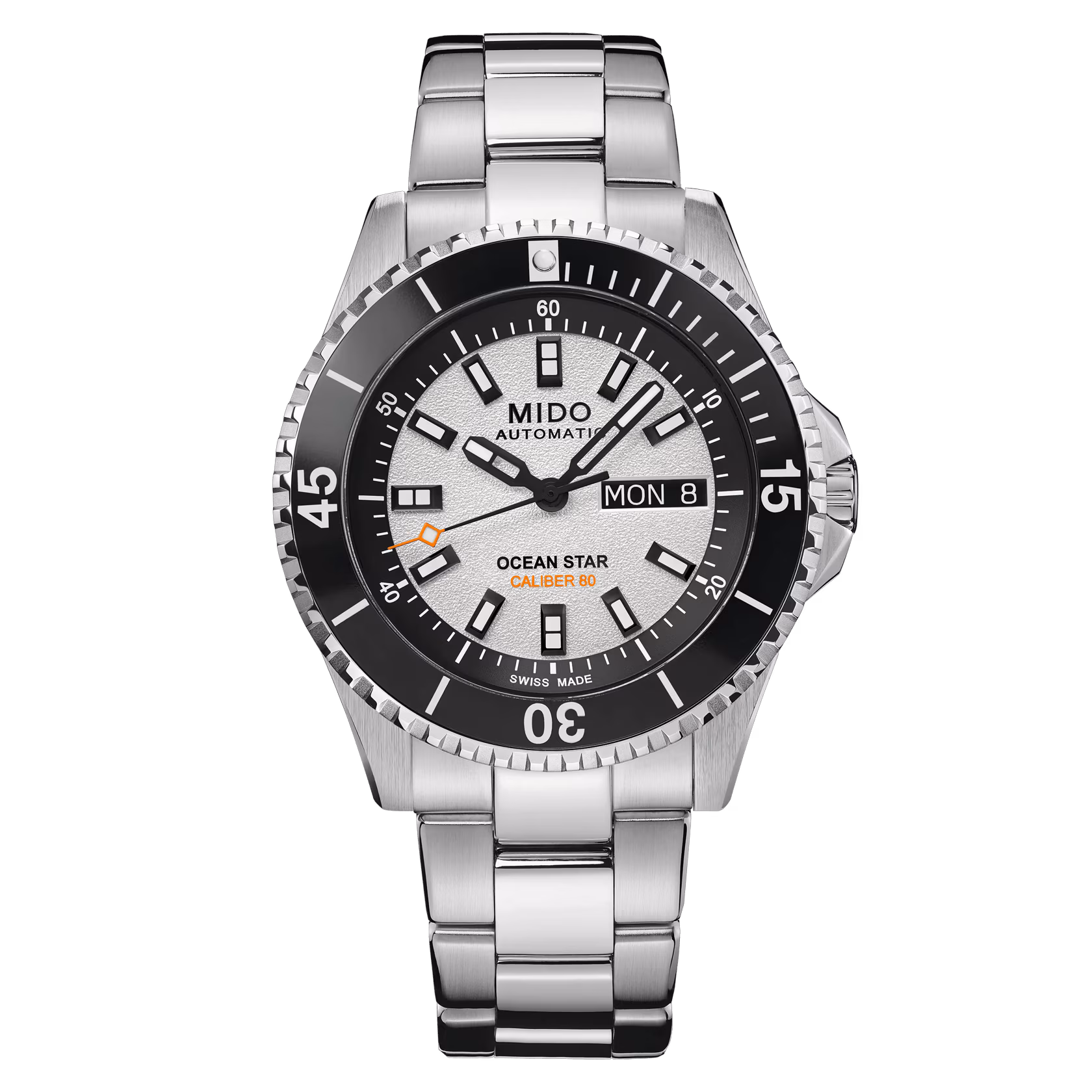 Mido Ocean Star 200, 41mm, automatic, 80-hour power reserve, stainless steel, white men's watch M026.930.11.011.00