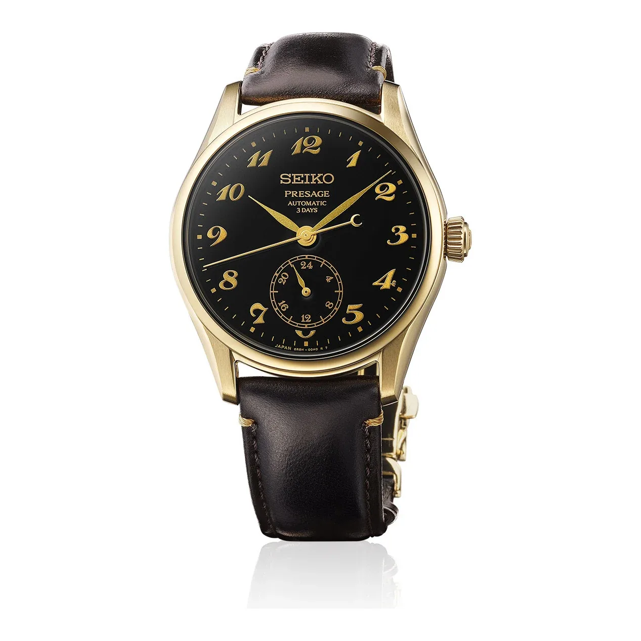 Seiko Presage Classic Series Automatic 40 mm Leather Strap Black Mens Watch HCC006J1