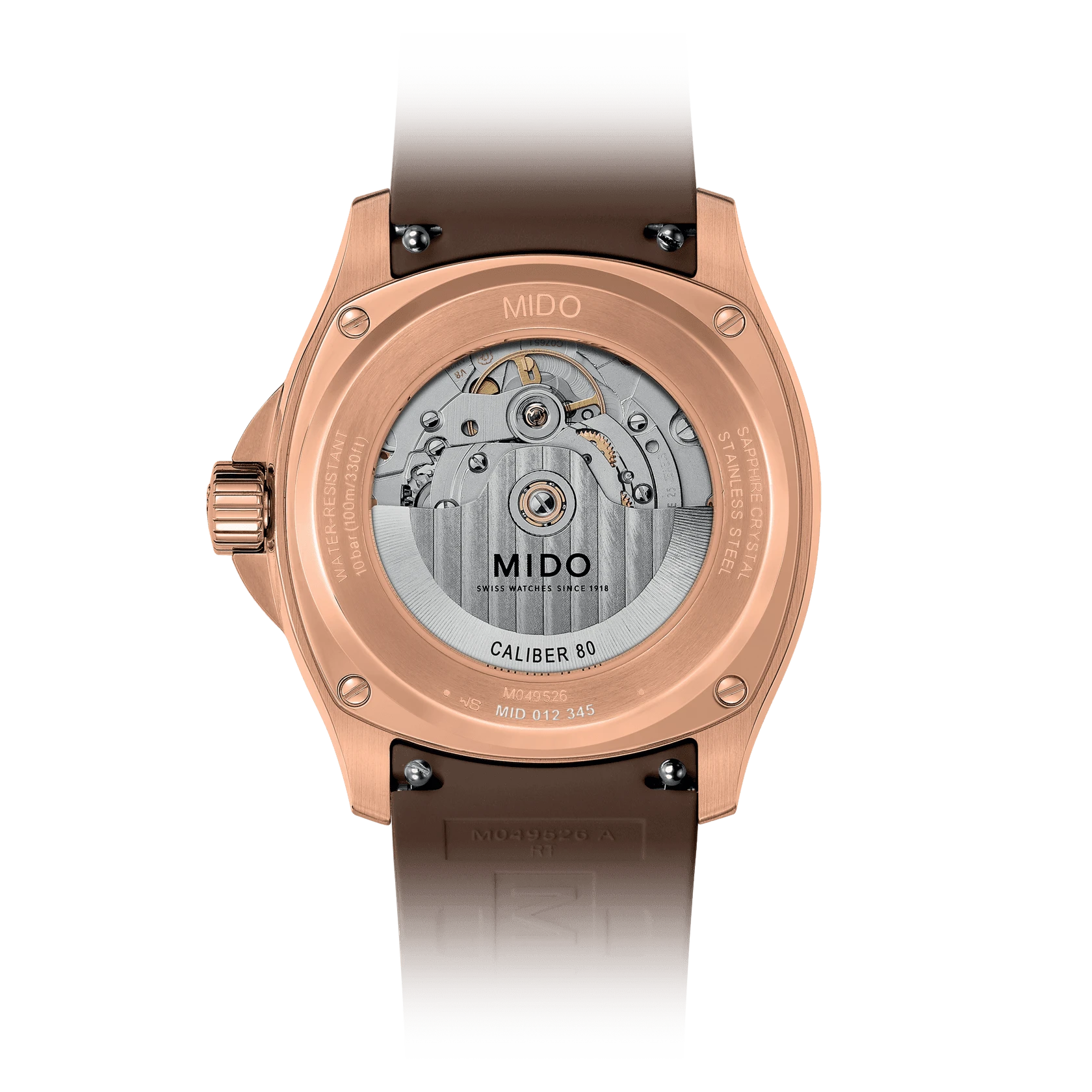 Mido Multifort TV brown rose gold big date men's watch M049.526.37.291.00
