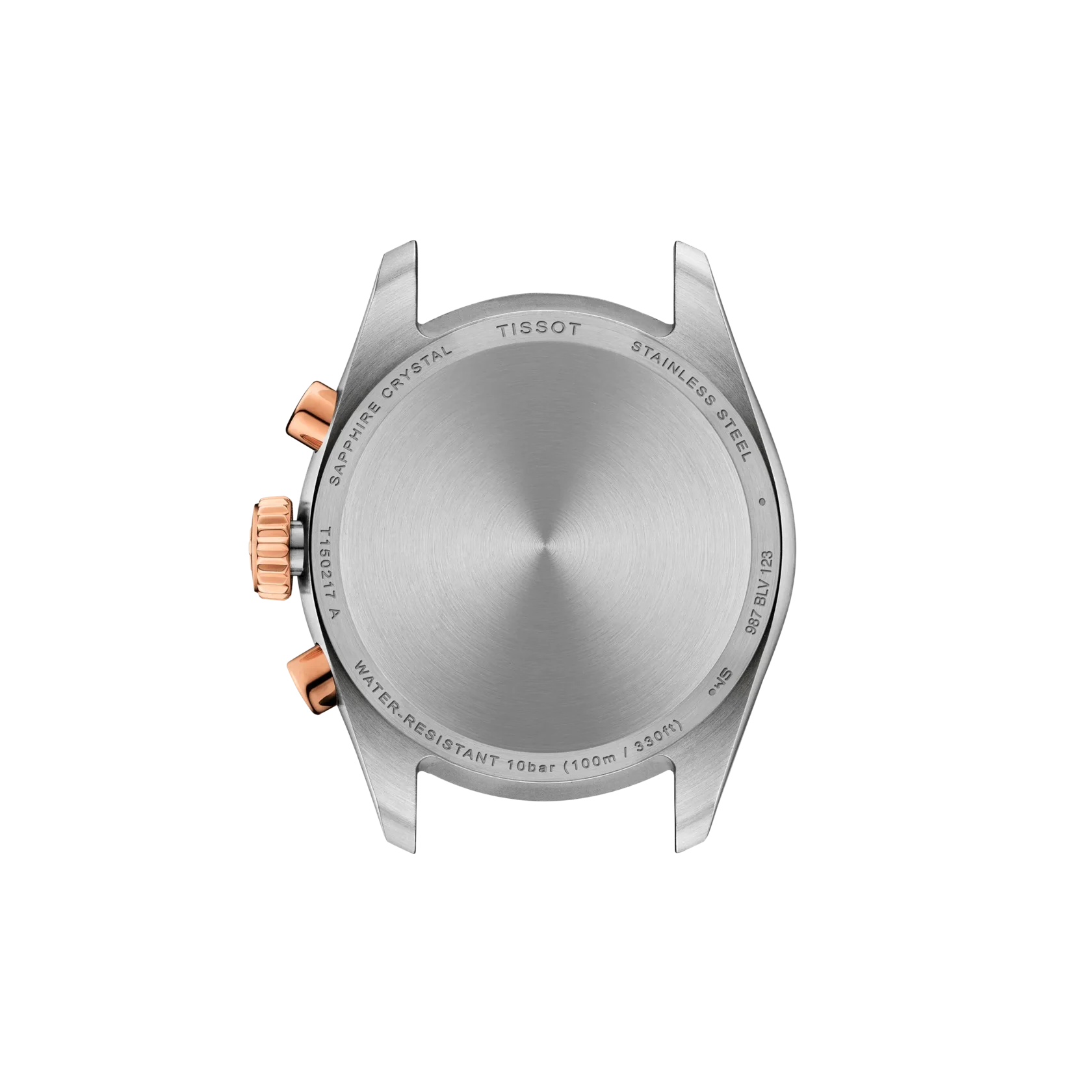 Tissot PR 100 36mm Swiss quartz movement, mother-of-pearl dial, grey and rose gold ladies' watch T150.217.22.111.00