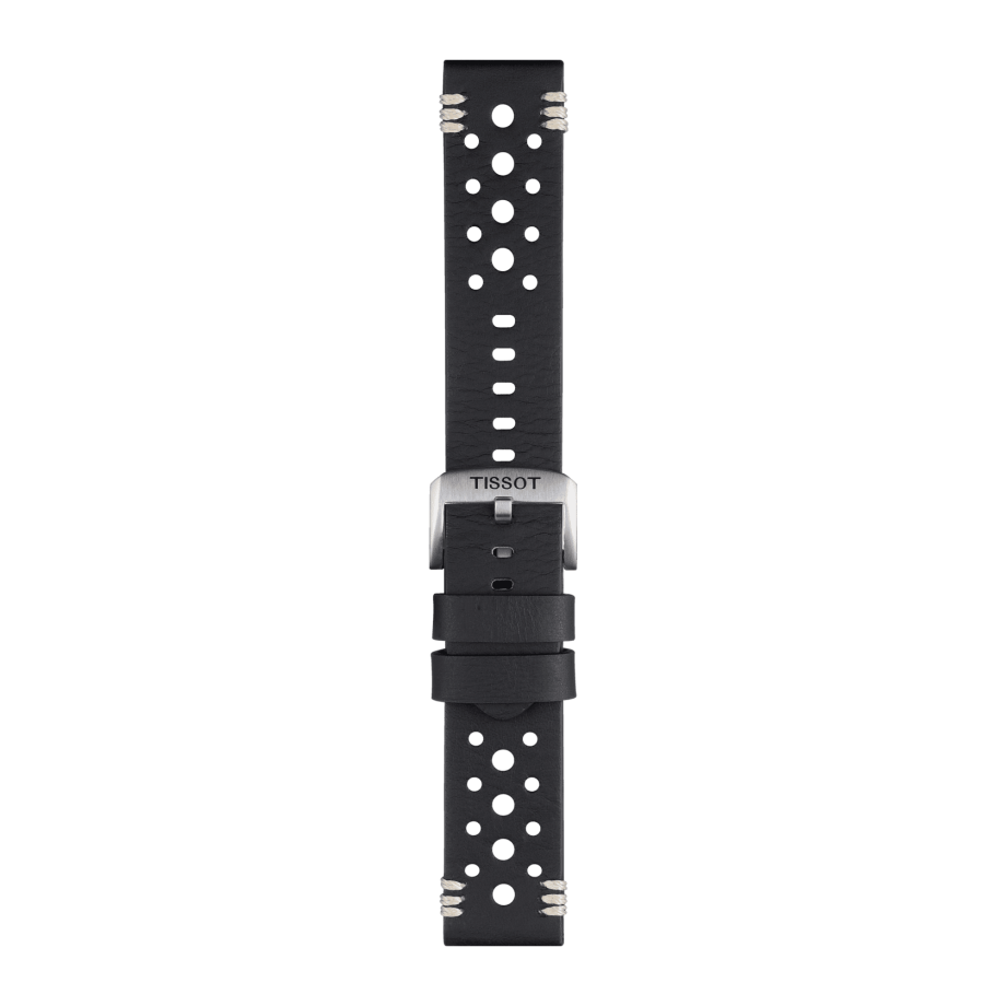 Tissot replacement strap black leather