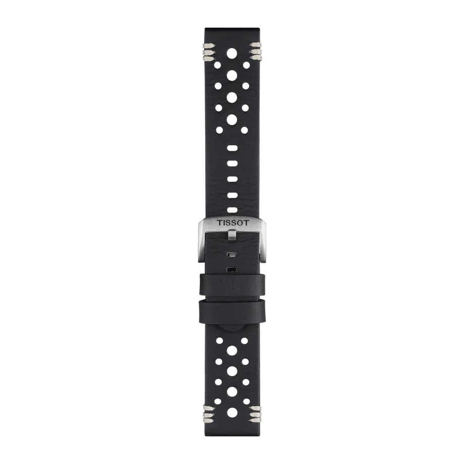 Tissot replacement strap black leather