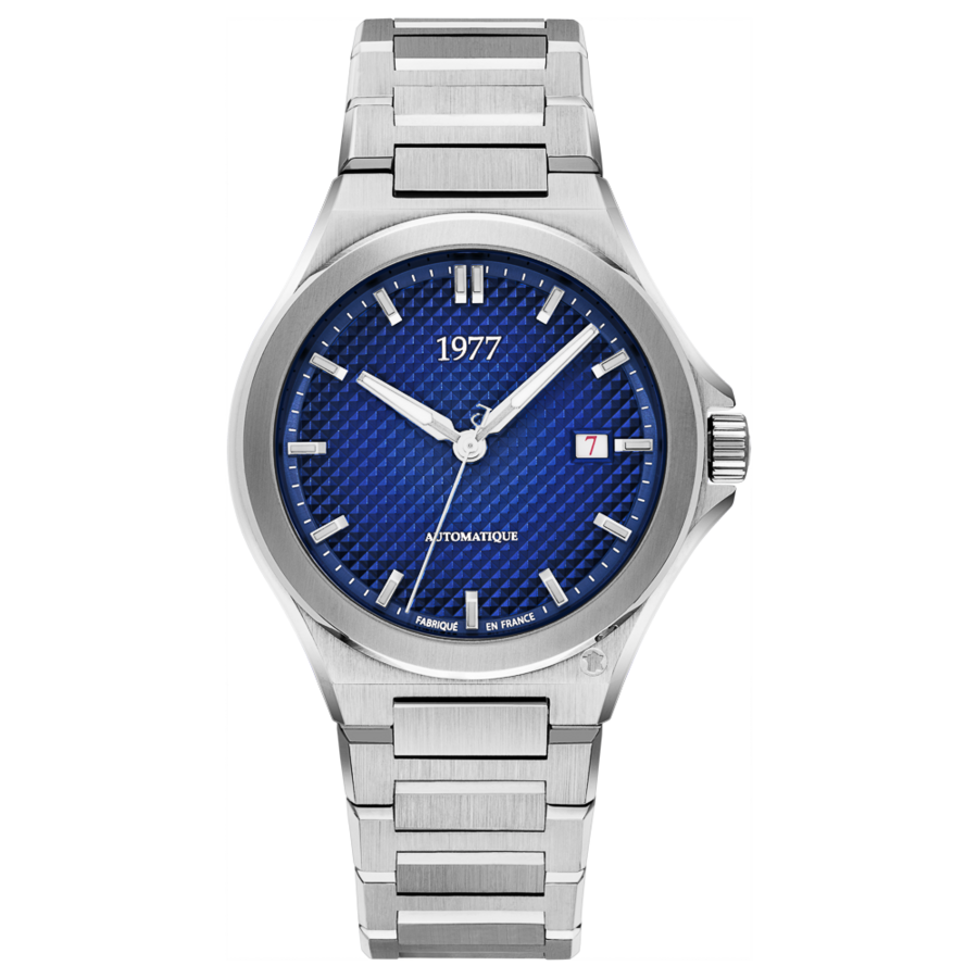 1977 ARSENE Automatique, 41 MM, Cadran Bleu, Bracelet Acier 904L Men's Watch 1977P02161