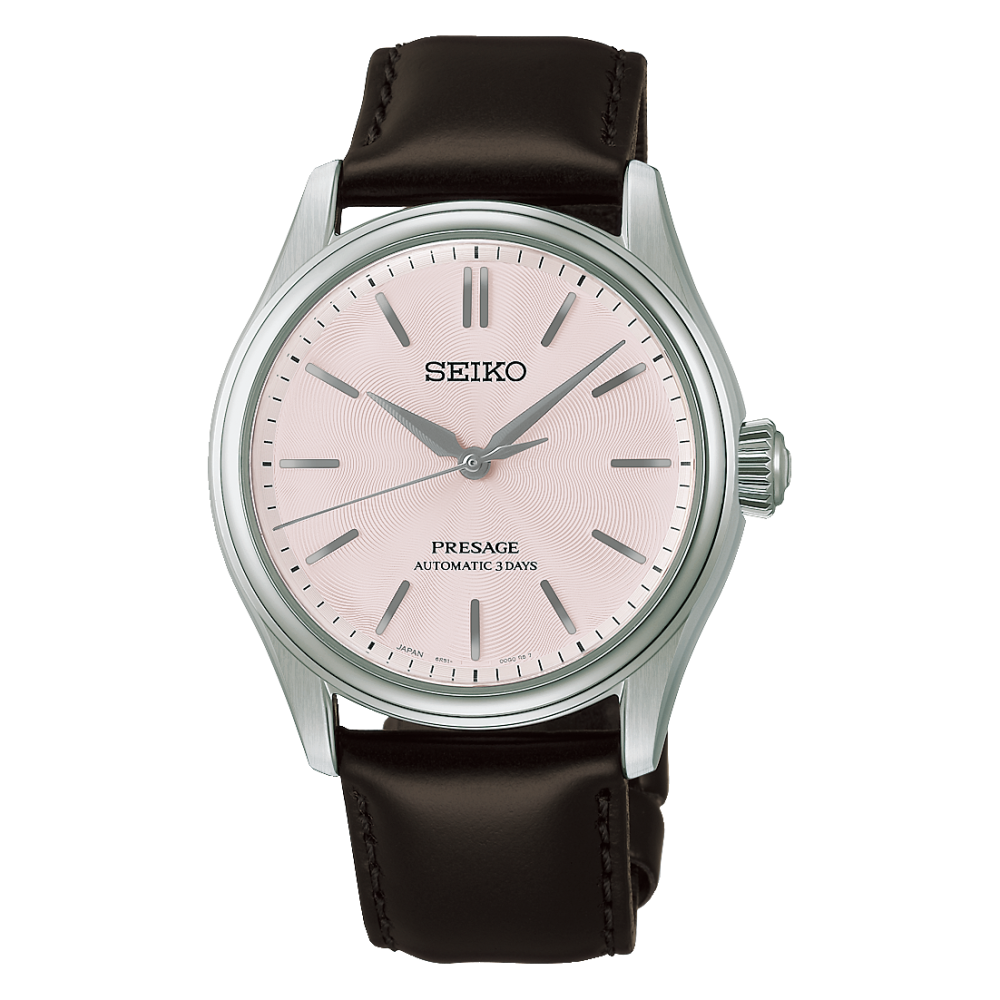 Seiko Presage Automatic 3 Hands, 38mm, Pink Men's Watch HCC003J1