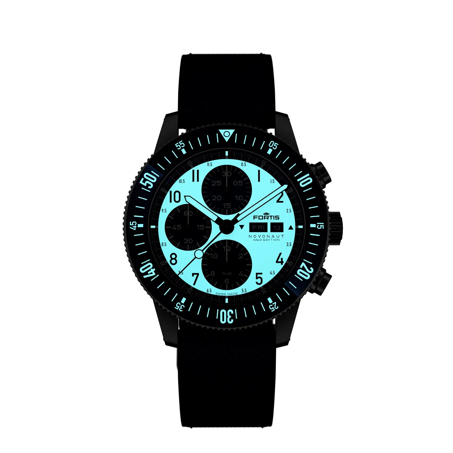 Fortis NOVONAUT N-42 TR Halo Blue Men’s Watch F2040022