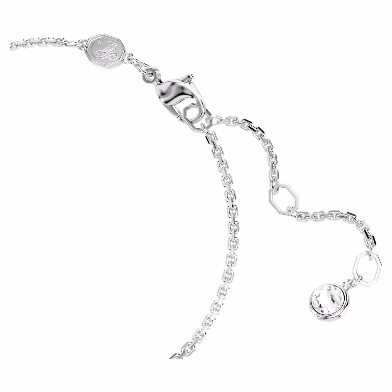 Swarovski Hyperbola Infinity Bracelet, White, Rhodium Plated