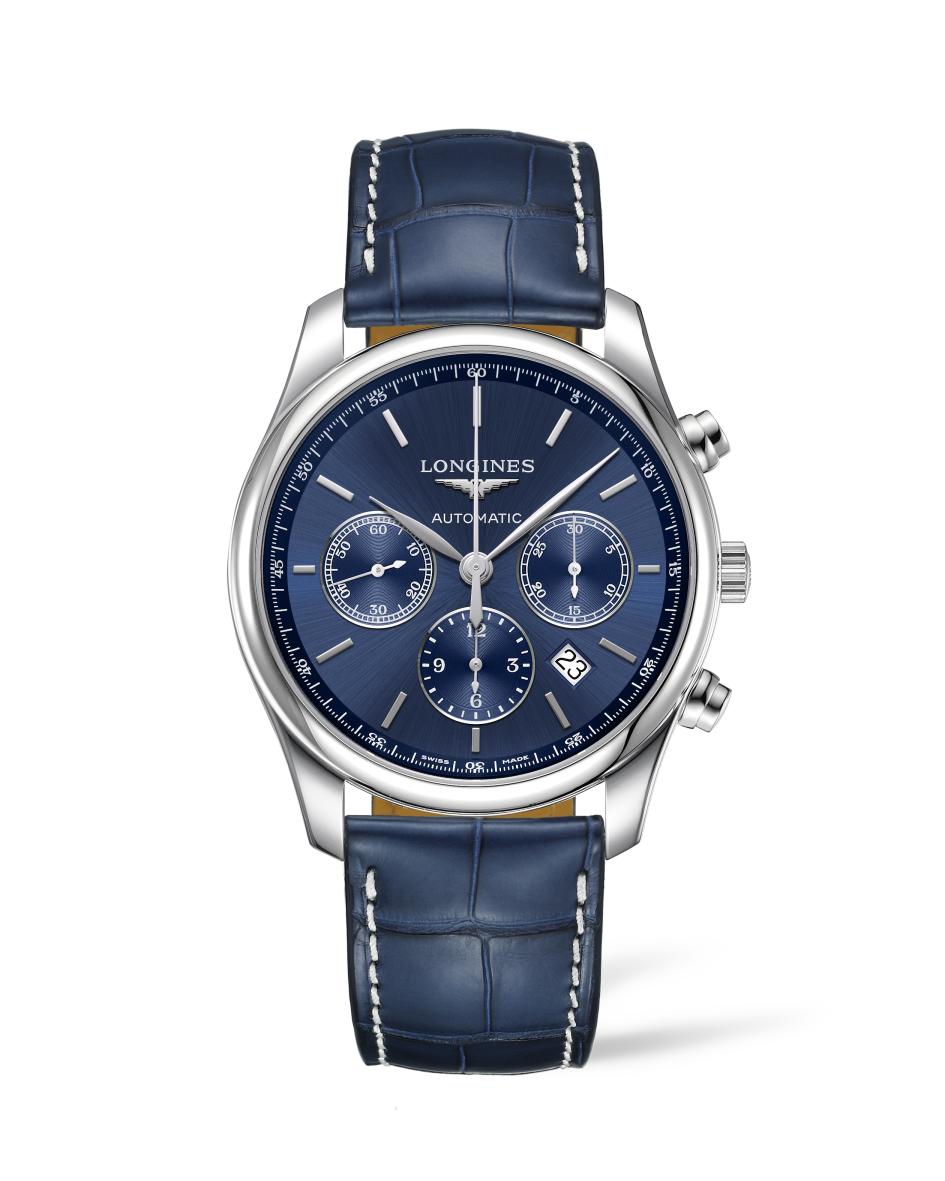 Longines Master Collection Chronograph Blue Leather Strap Men's Watch L2.759.4.92.0