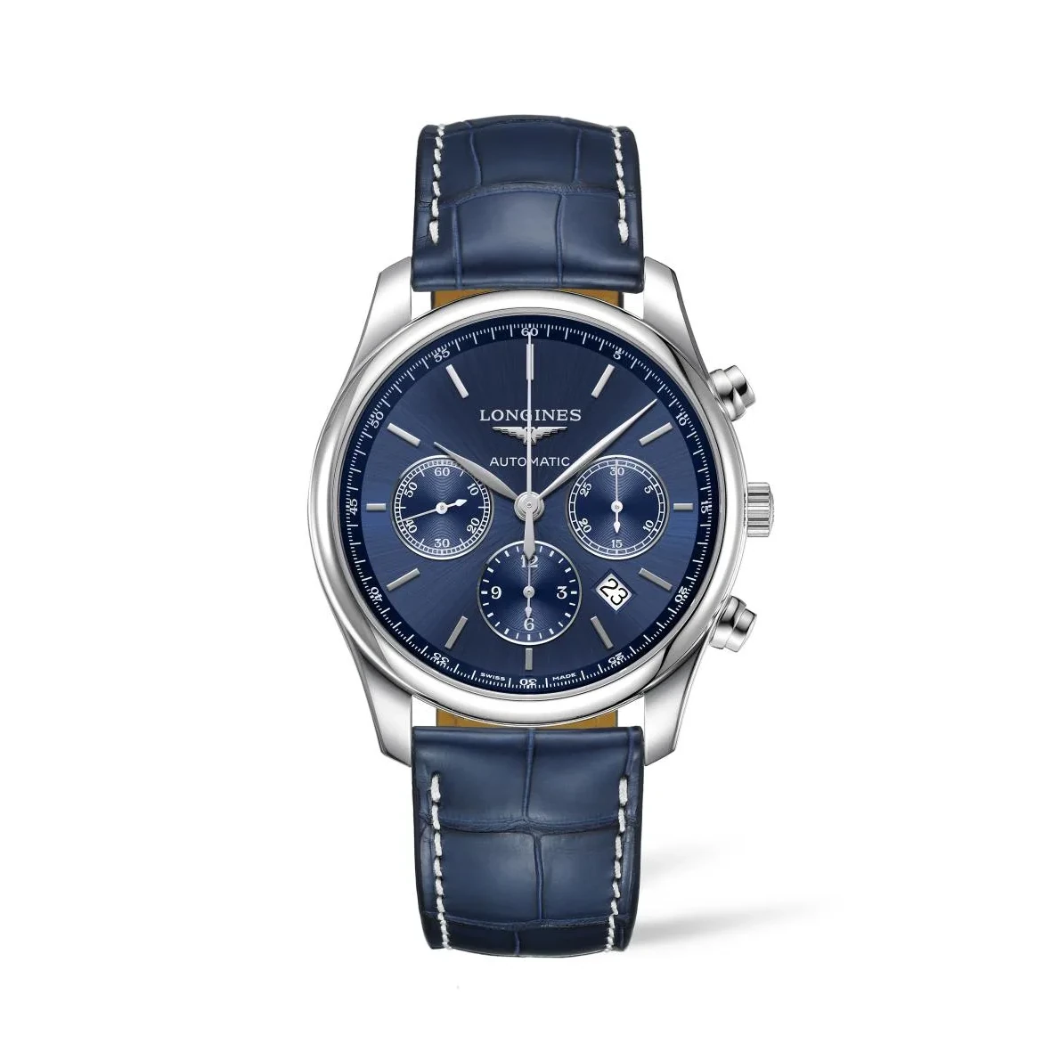 Longines Master Collection Chronograph Blue Leather Strap Men's Watch L2.759.4.92.0