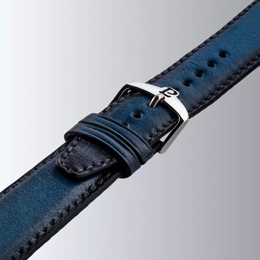 1977 EDMOND Automatique, 40 MM, Cadran Saumon, Bracelet Cuir Noir Men's Watch 1977P01156