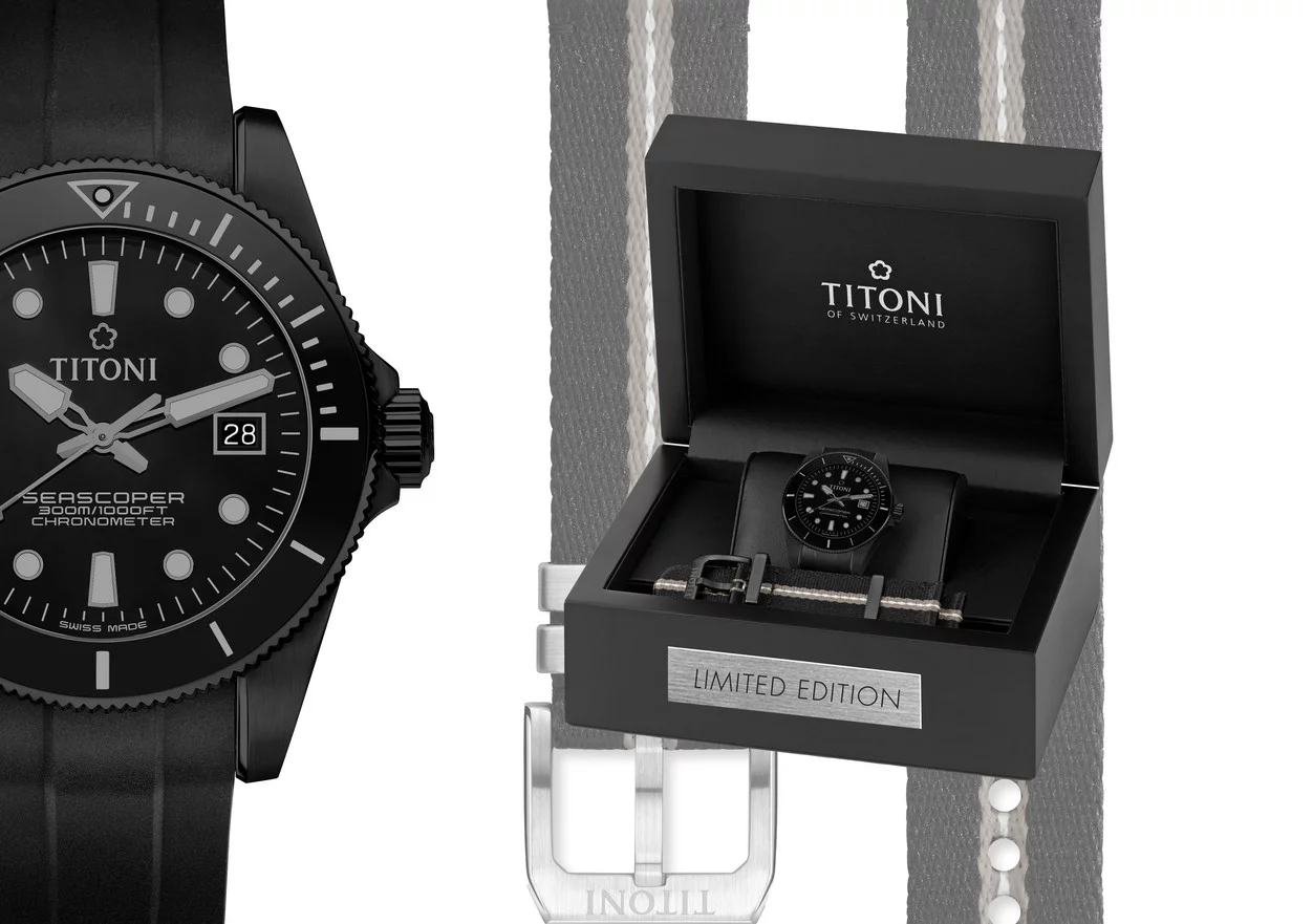 Titoni Seascoper 300 83300 B-BK-R-716 I men's watch - Limited Edition