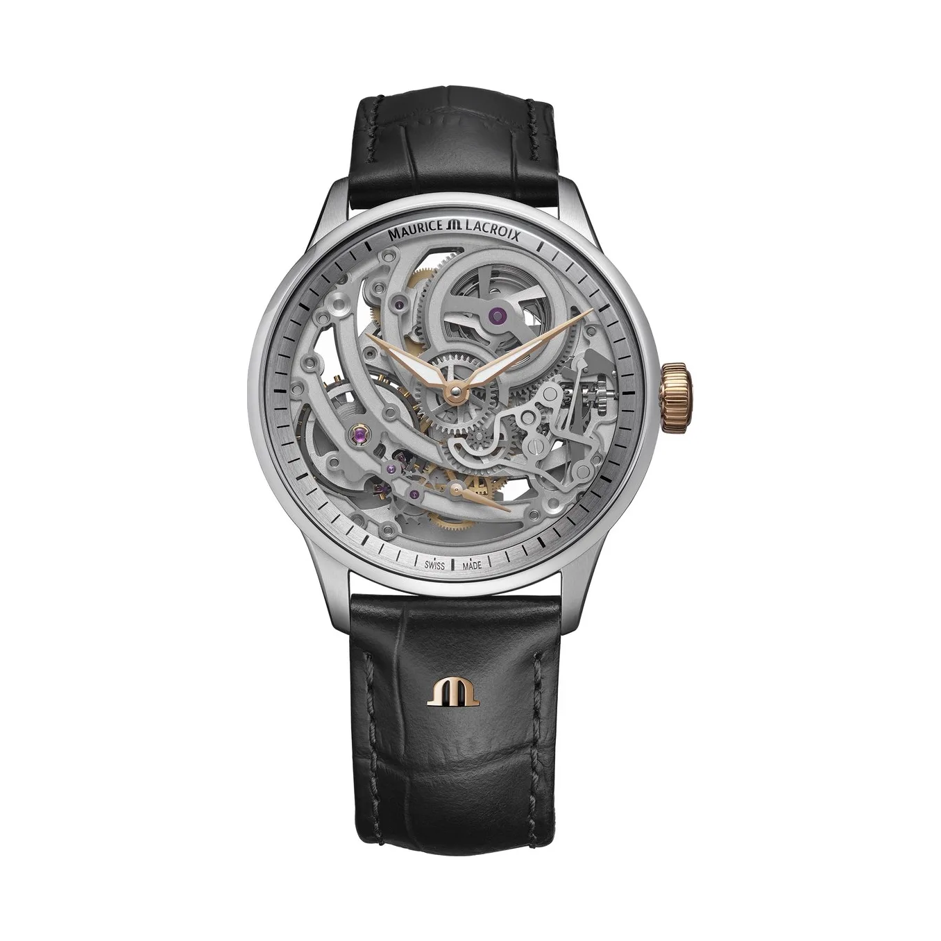 Maurice Lacroix 1975 MASTER SKELETON 4N 43 mm Automatic In-House Calibre ML234 Leather Strap 758108-S1S12-002-3