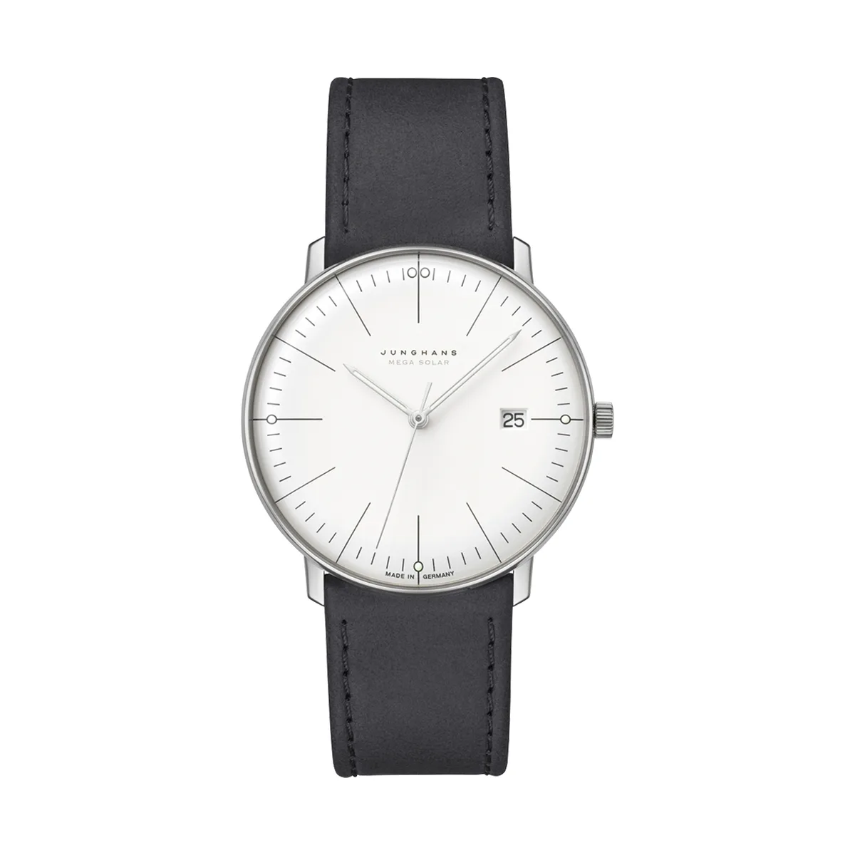 Junghans max bill MEGA solar sapphire glass men's watch 059/2020.02