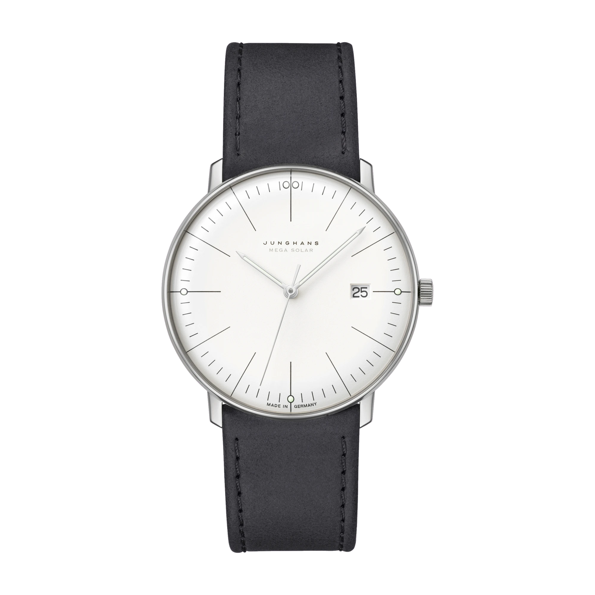 Junghans max bill MEGA solar sapphire glass men's watch 059/2020.02