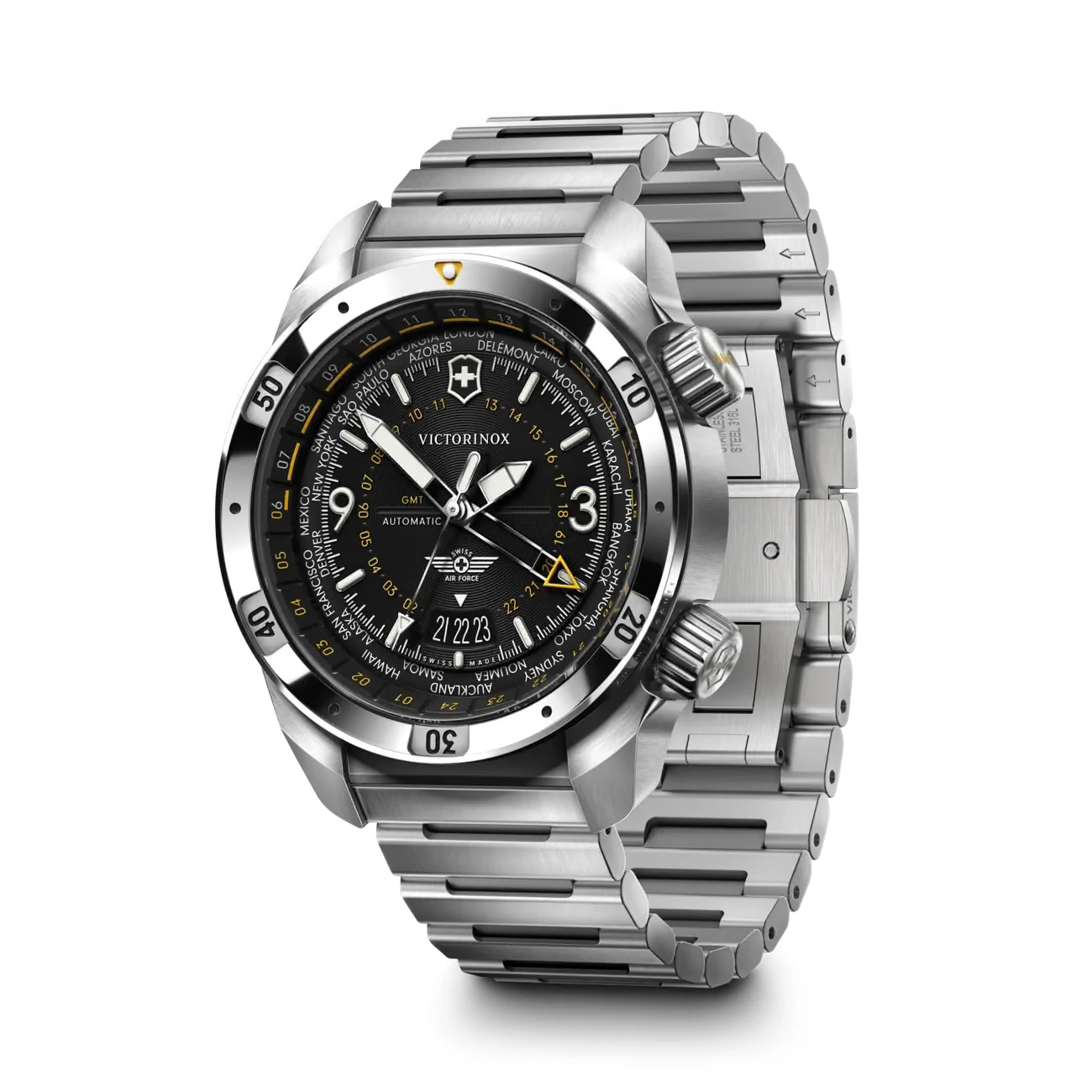 Victorinox Air Pro Automatic, black, 43mm, 20 ATM men's watch 242004