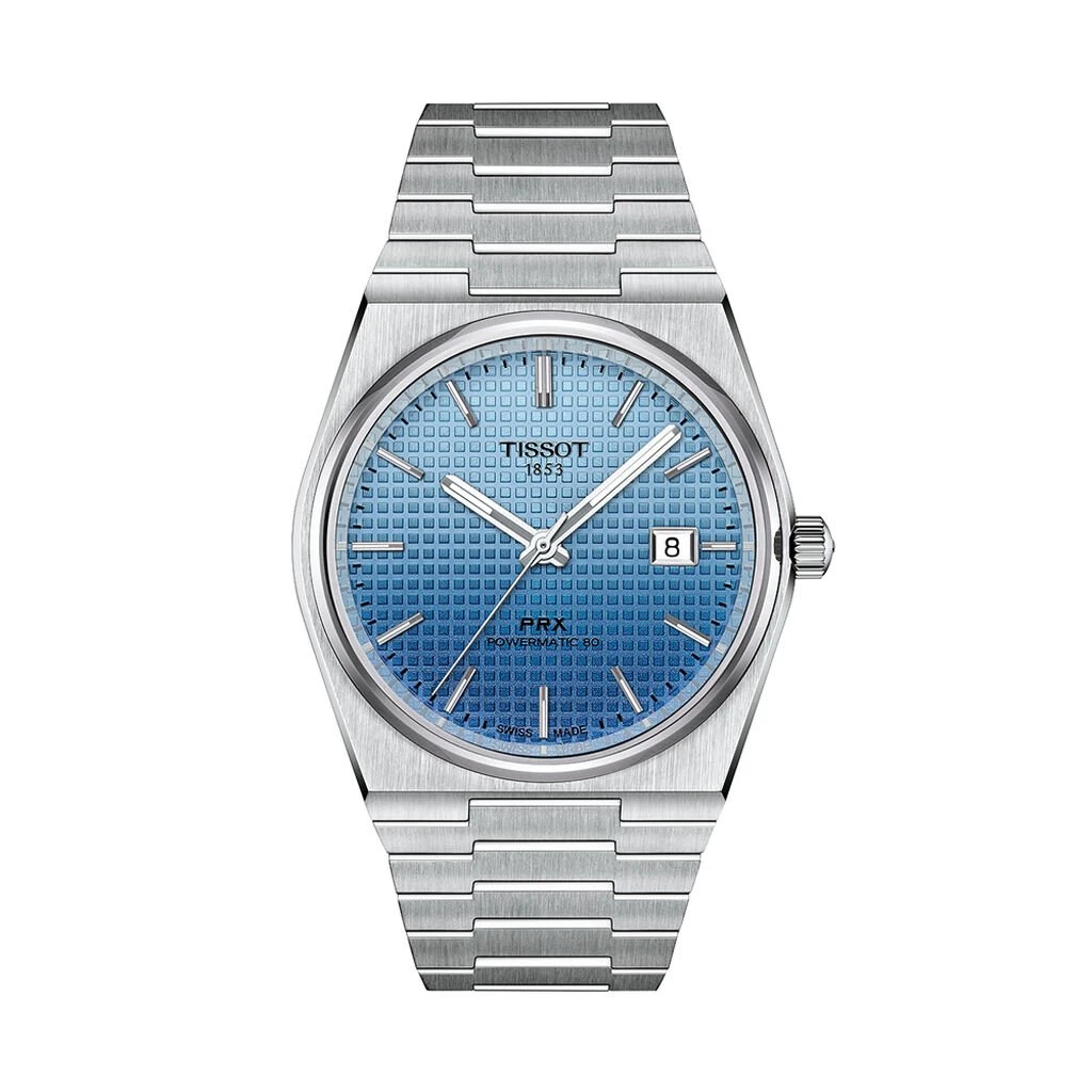 Tissot PRX Gradient men's watch T137.407.11.351.01 set with white rubber strap