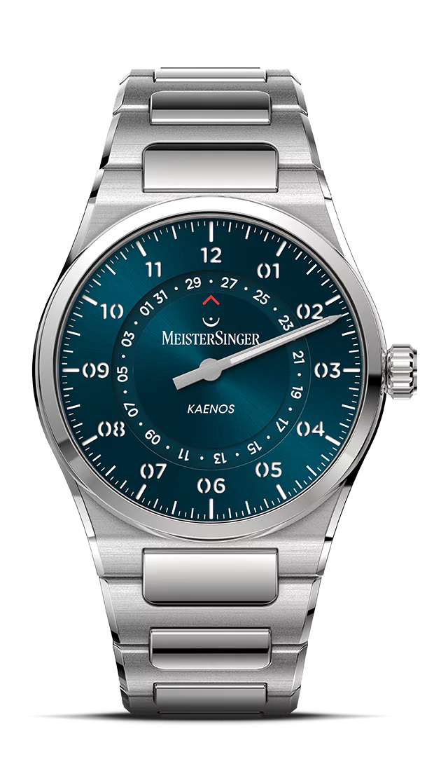 Meister Singer Kaenos Open Date, sunburst petrol, automatic men's watch KSOD939